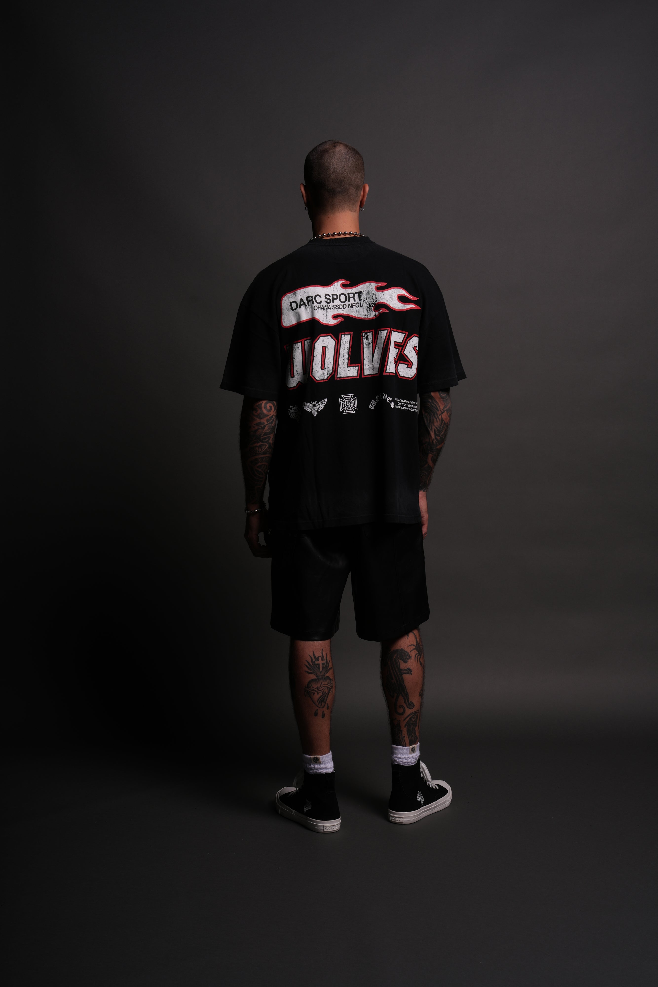 Full Send "Premium" Oversized Tee in Black Drift Wash