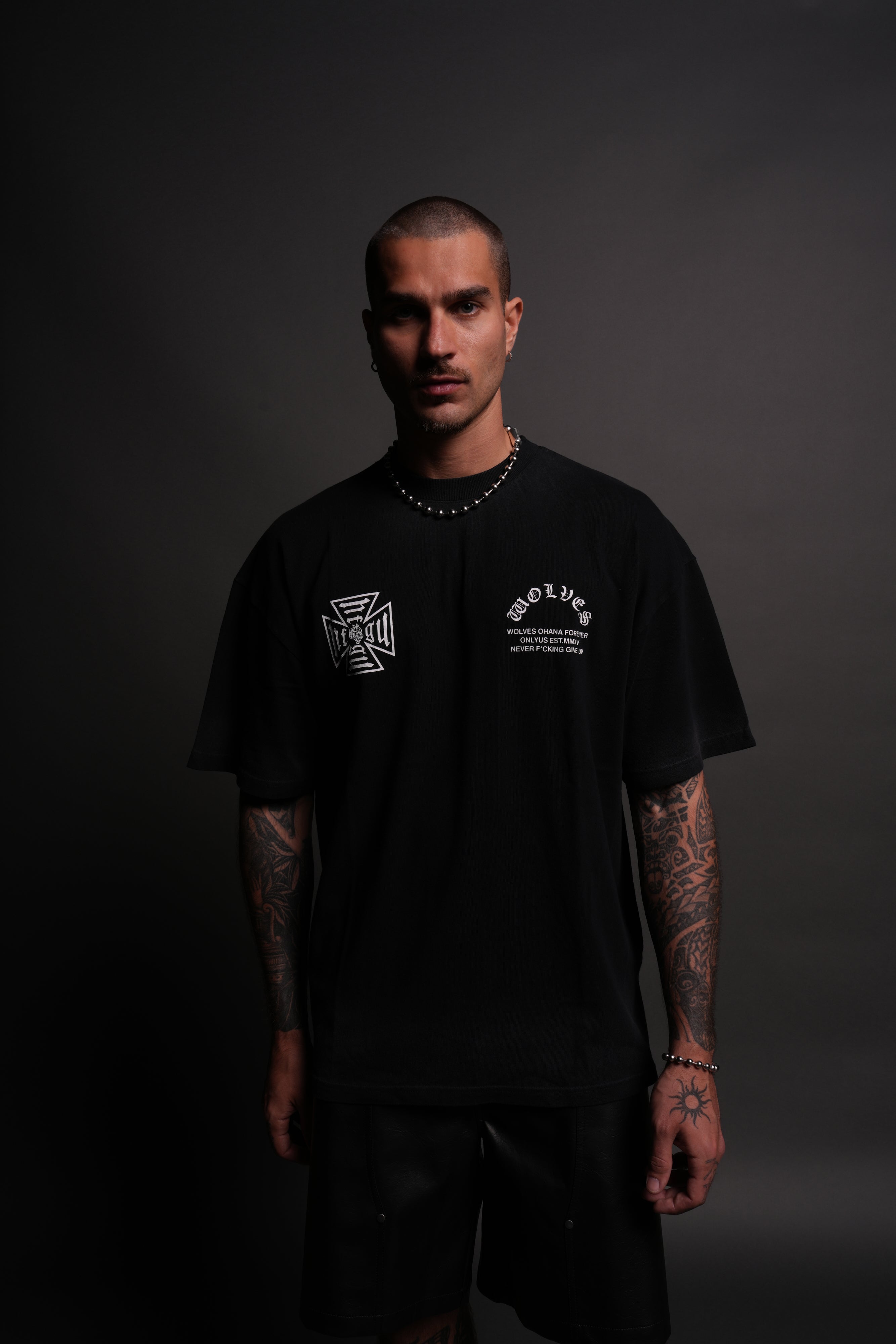 Full Send "Premium" Oversized Tee in Black Drift Wash