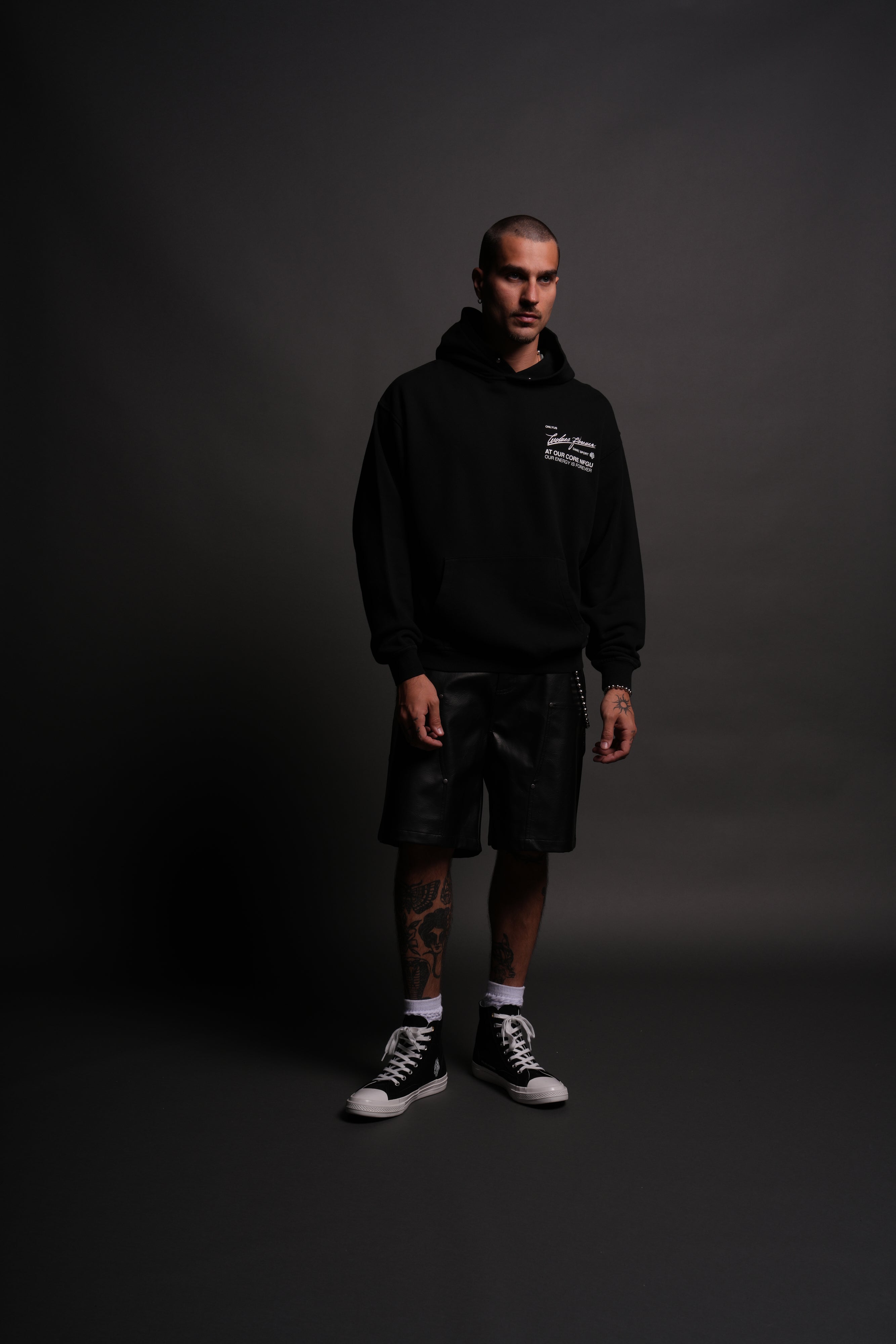 At Our Core "Pierce" Hoodie in Black