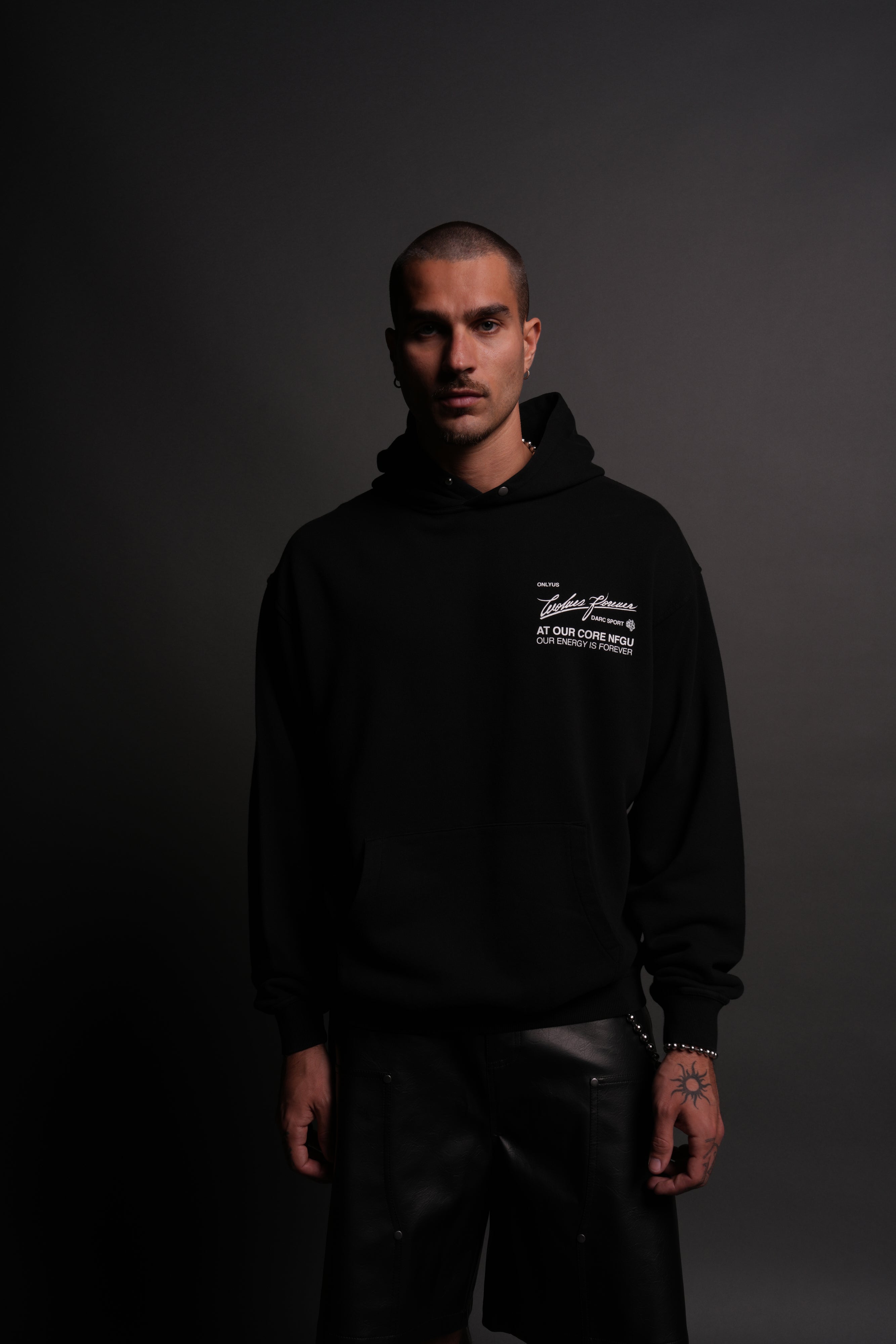 At Our Core "Pierce" Hoodie in Black