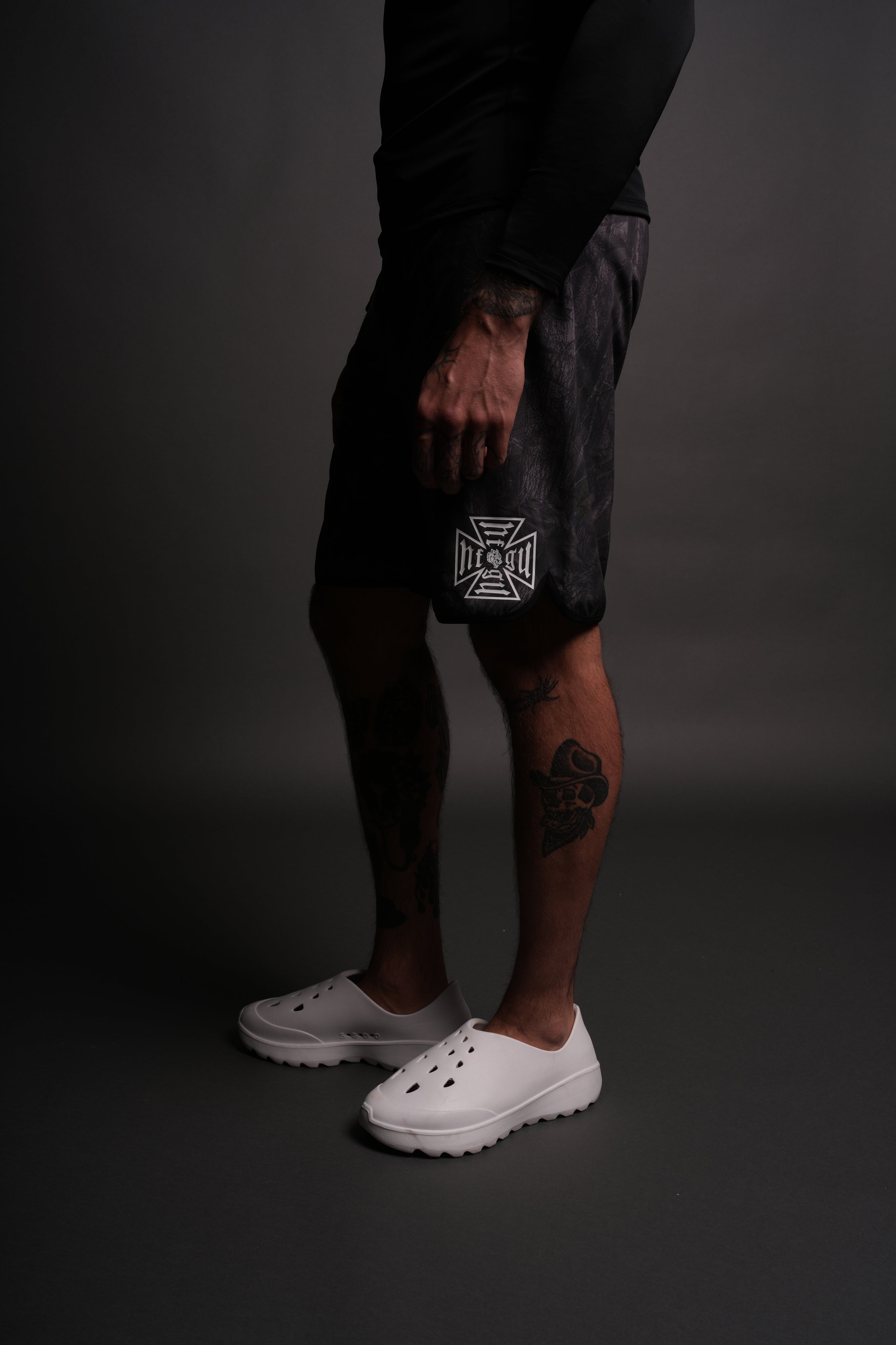 Core Brucey's Board Shorts in Darc Driftwood Forest Camo