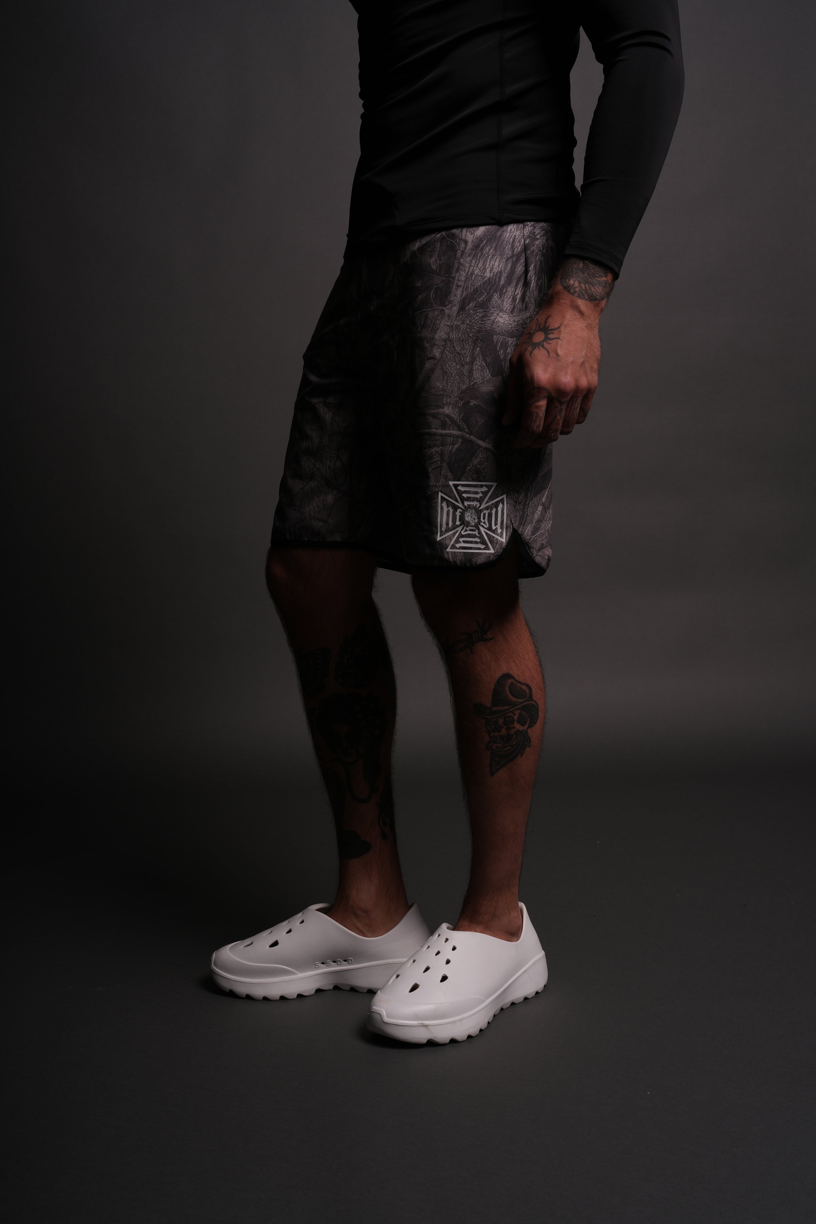 Core Brucey's Board Shorts in Dusk Moss Driftwood Forest Camo