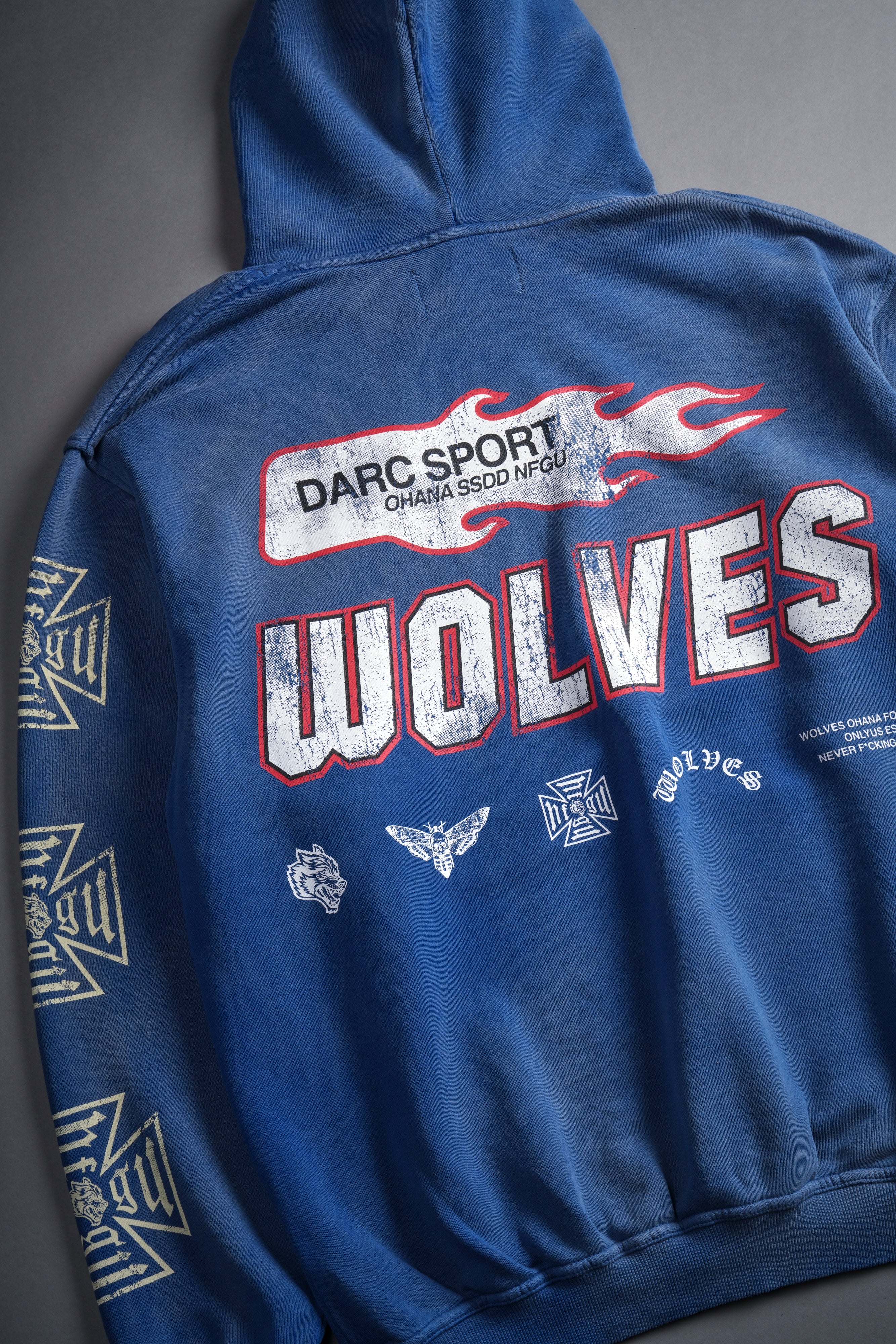 Full Send "Pierce" Hoodie in Darc Cobalt Drift Wash