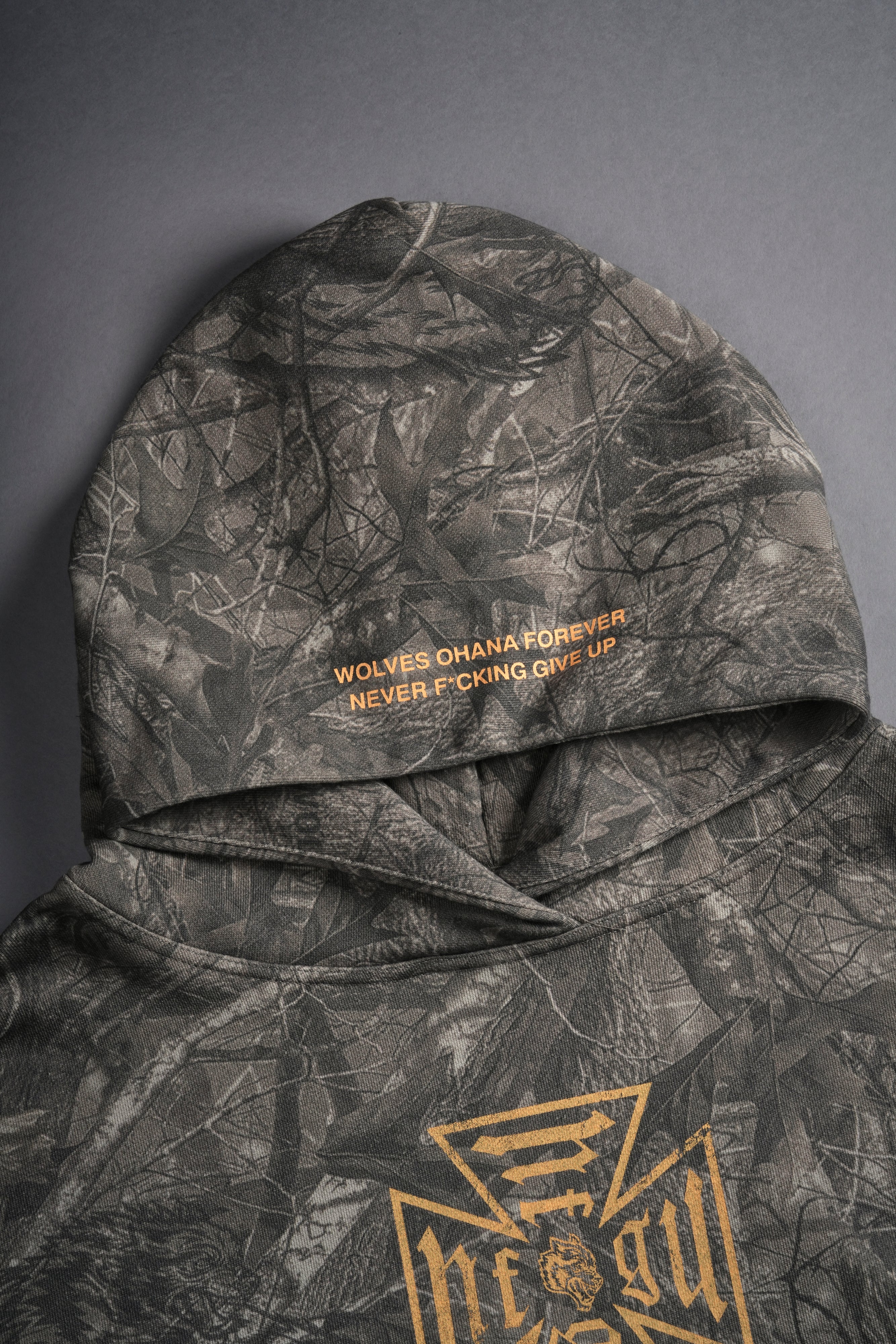 Loyal To The Core "Gage Box Cut" Grunge Hoodie in Dusk Moss Driftwood Forest Camo