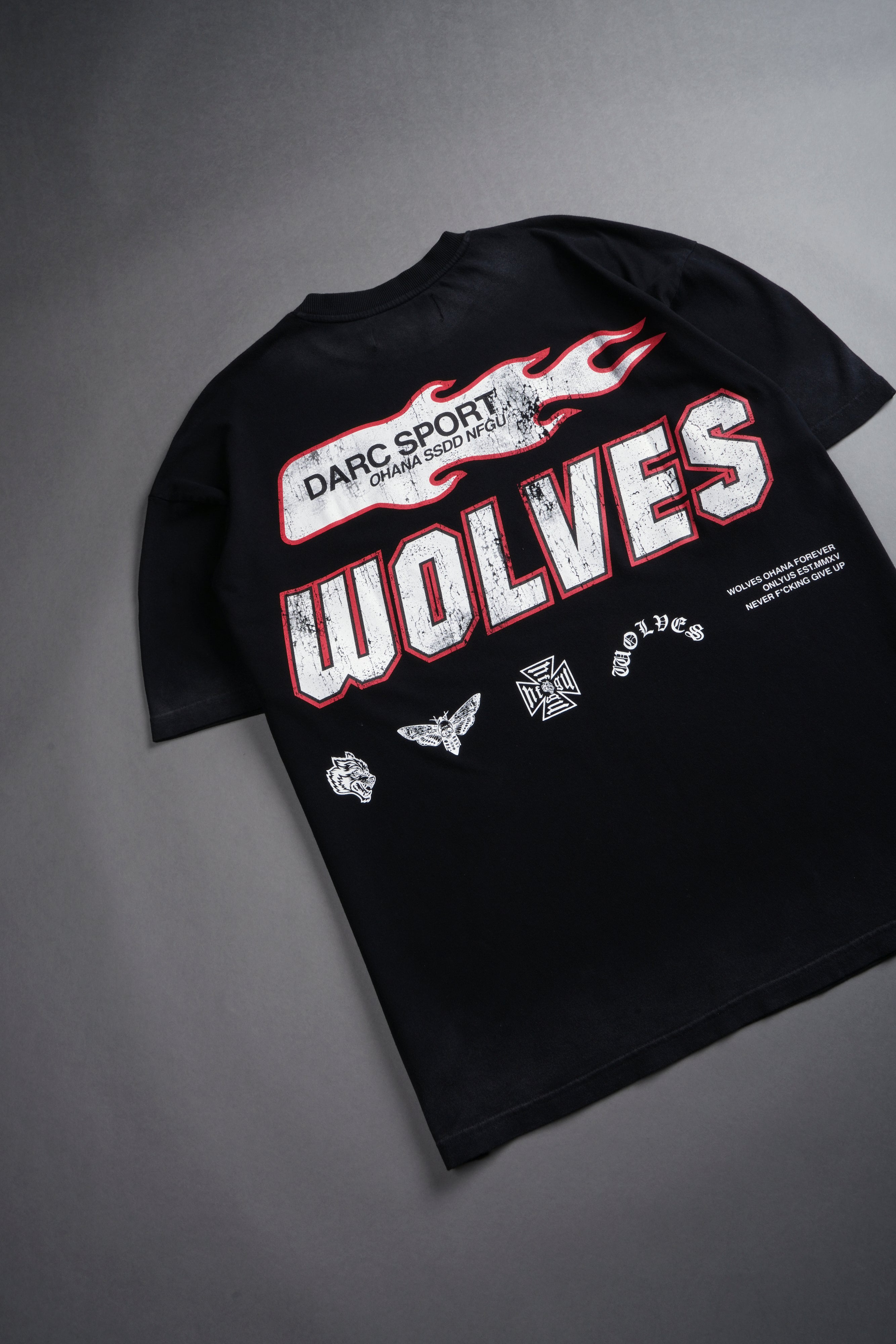 Full Send "Premium" Oversized Tee in Black Drift Wash