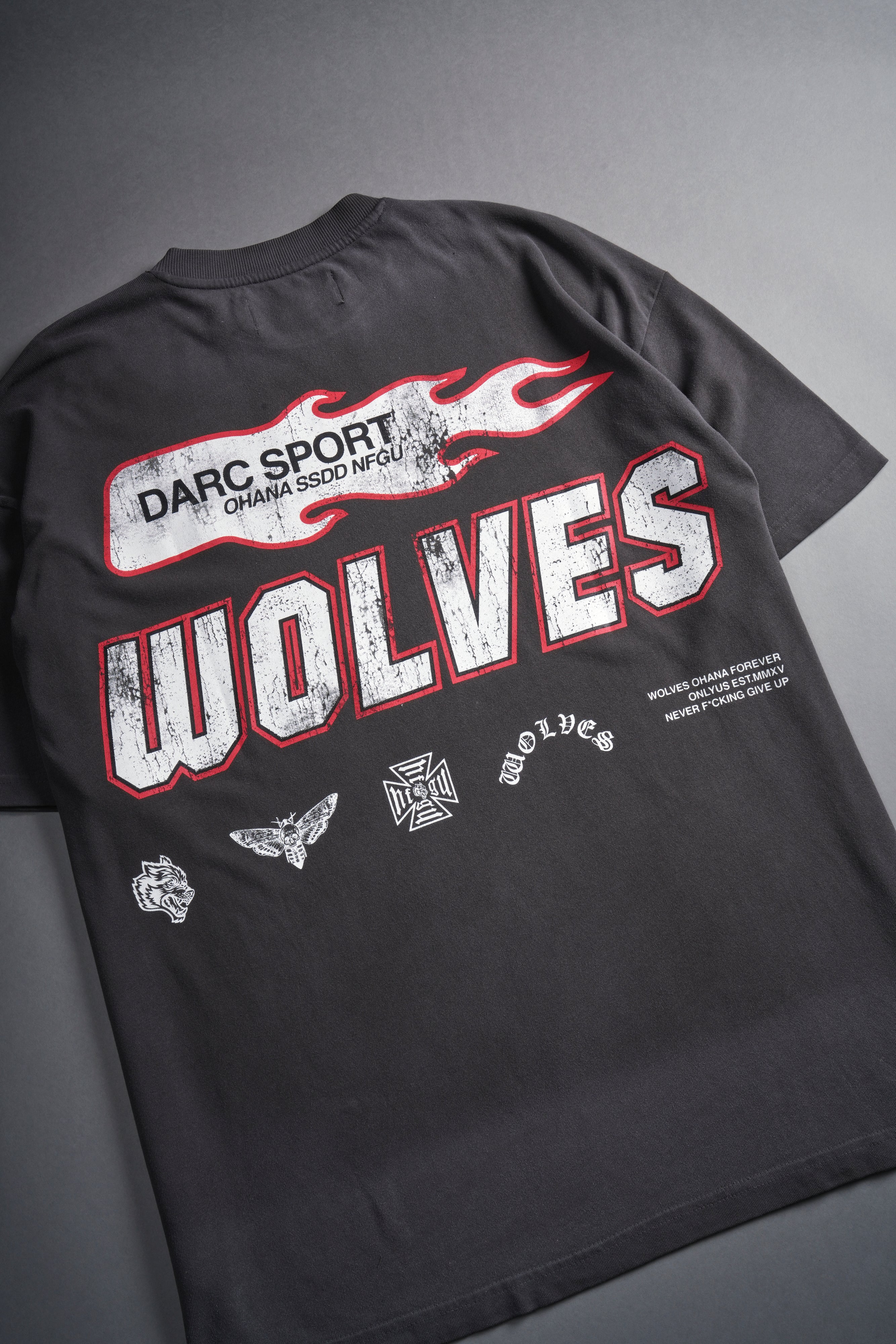 Full Send "Premium" Oversized Tee in Wolf Gray Drift Wash