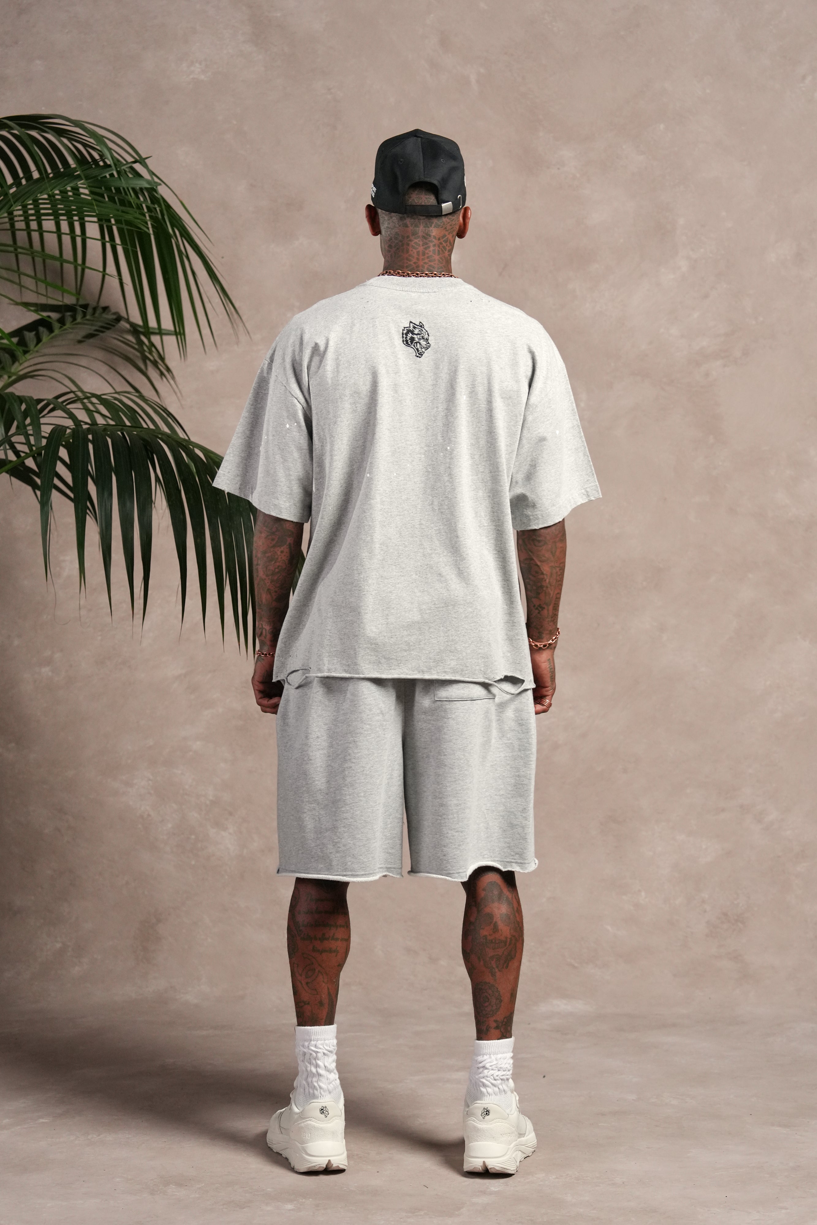 Wolves Athletics Grunge Brock Sweat Short in Light Athletic Gray