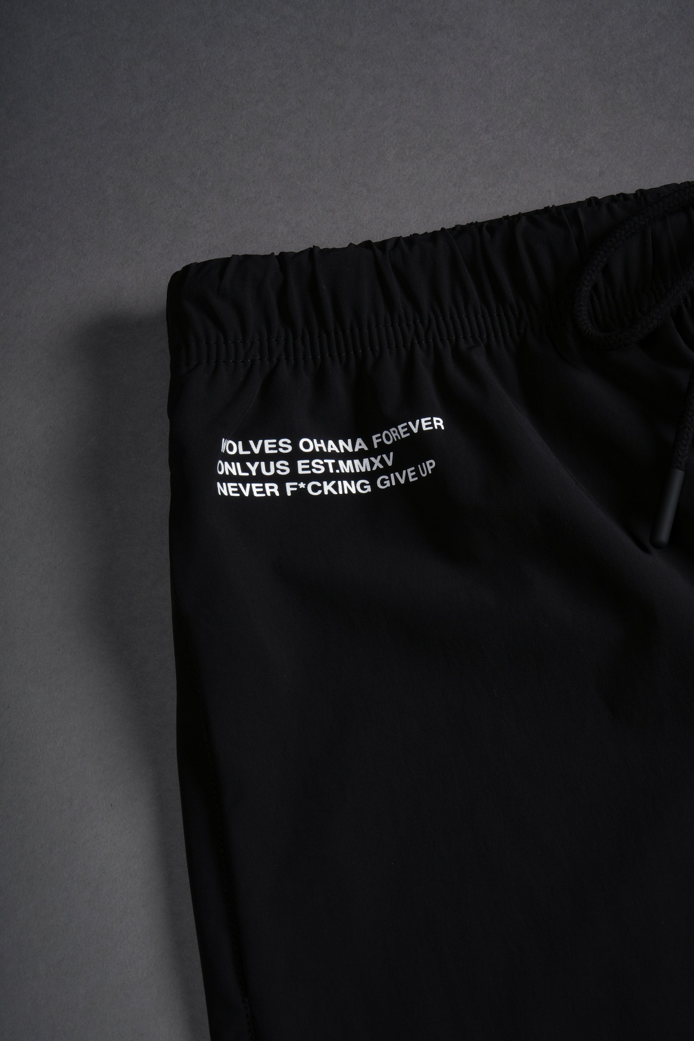 Wolves Forever Ohana Hybrid Nylon Track Pants in Black