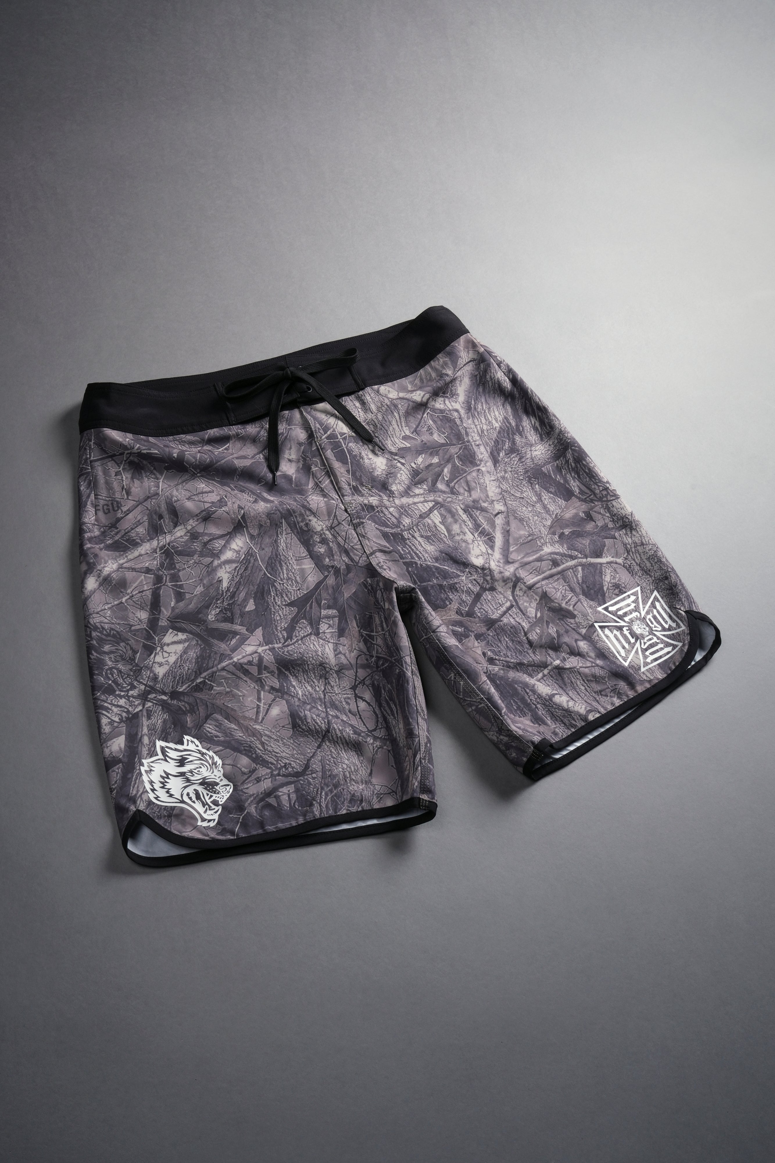 Core Brucey's Board Shorts in Dusk Moss Driftwood Forest Camo