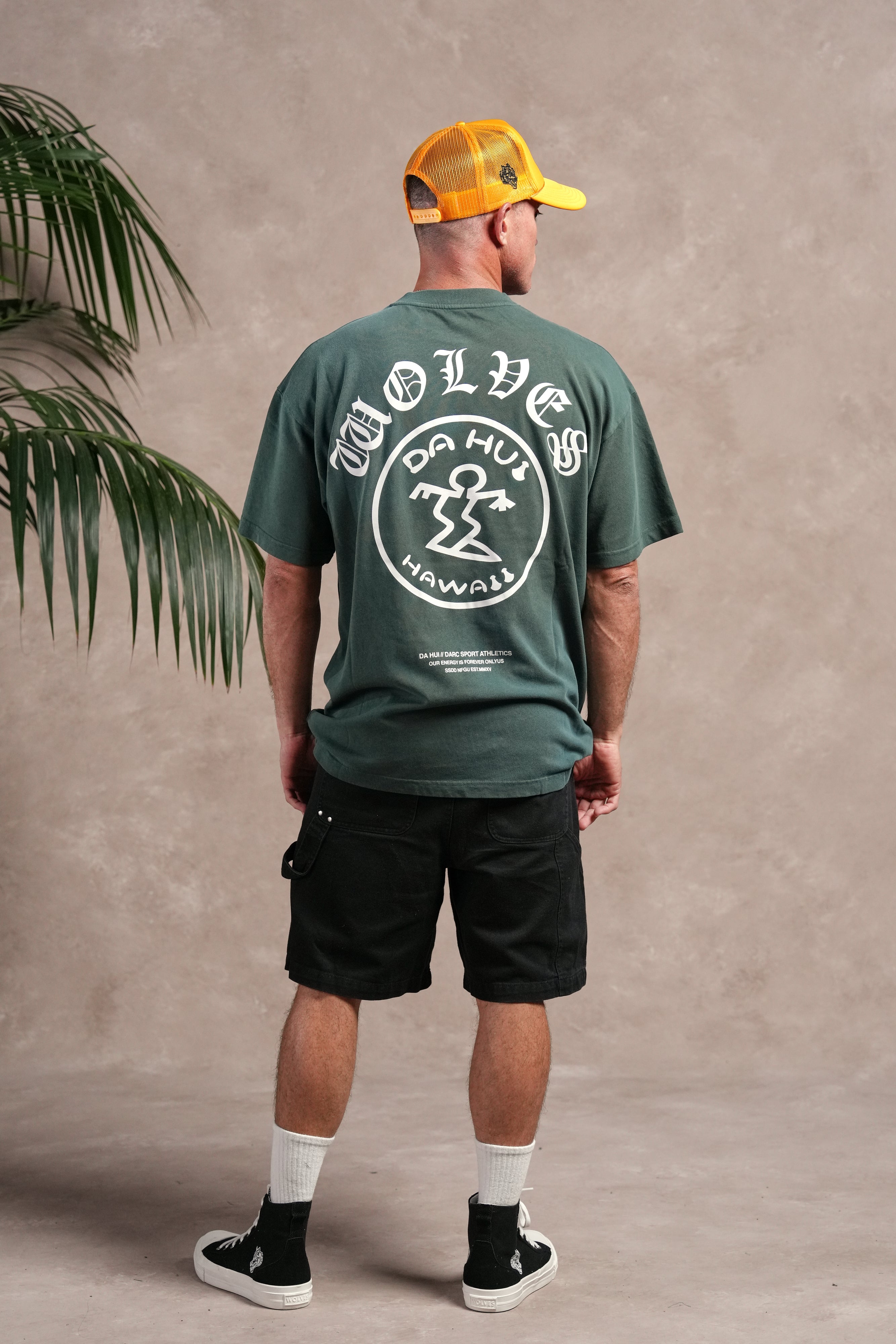 Darc Sport X Da Hui Premium Oversized Tee in Forest Pine Sun Fade