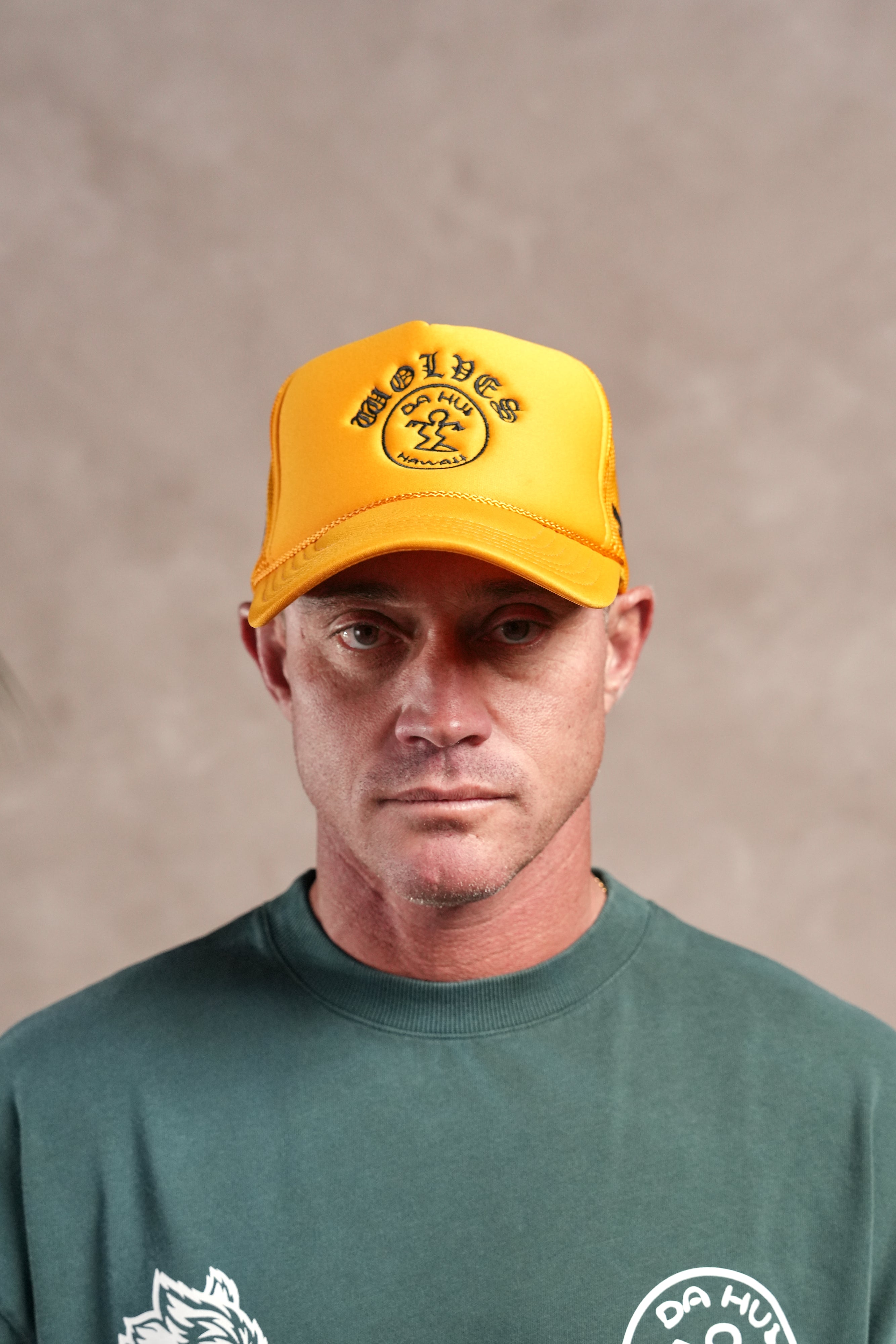 Darc Sport X Da Hui Trucker Hat in Gold