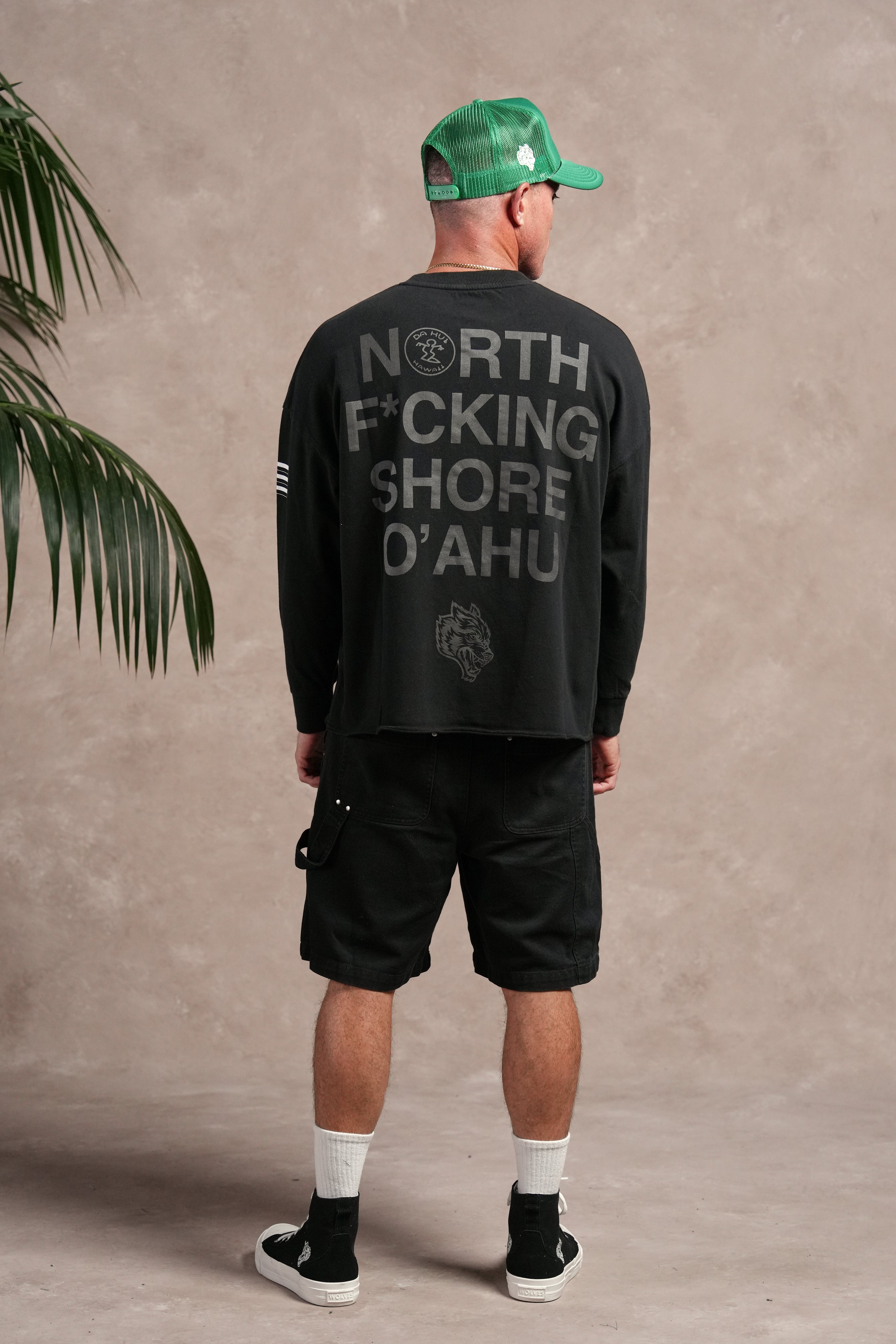 North F*Ckin Shore Premium Box Cut Ls Tee in Black