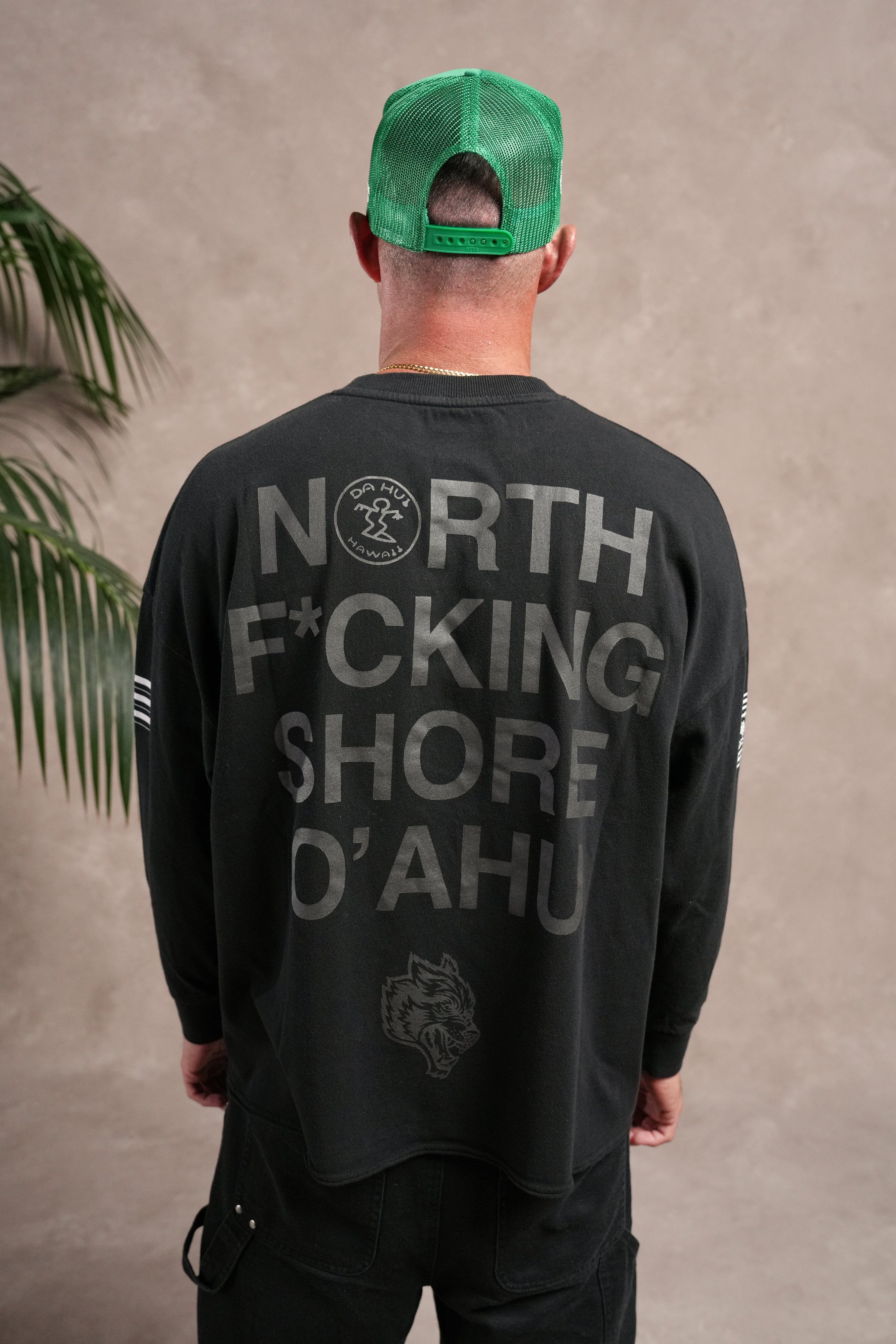 North F*Ckin Shore Premium Box Cut Ls Tee in Black