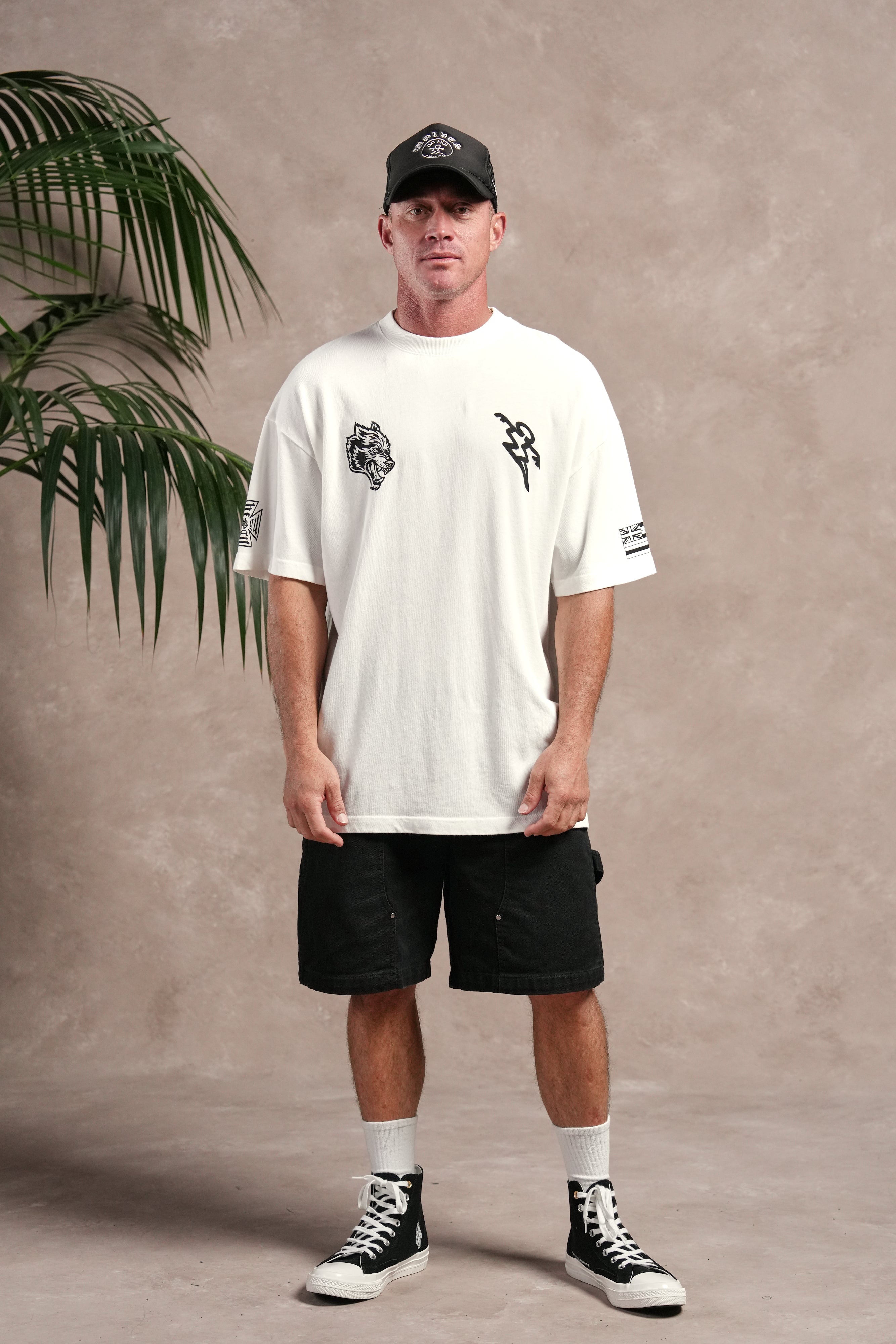 North F*Ckin Shore Premium Oversized Tee in Cream