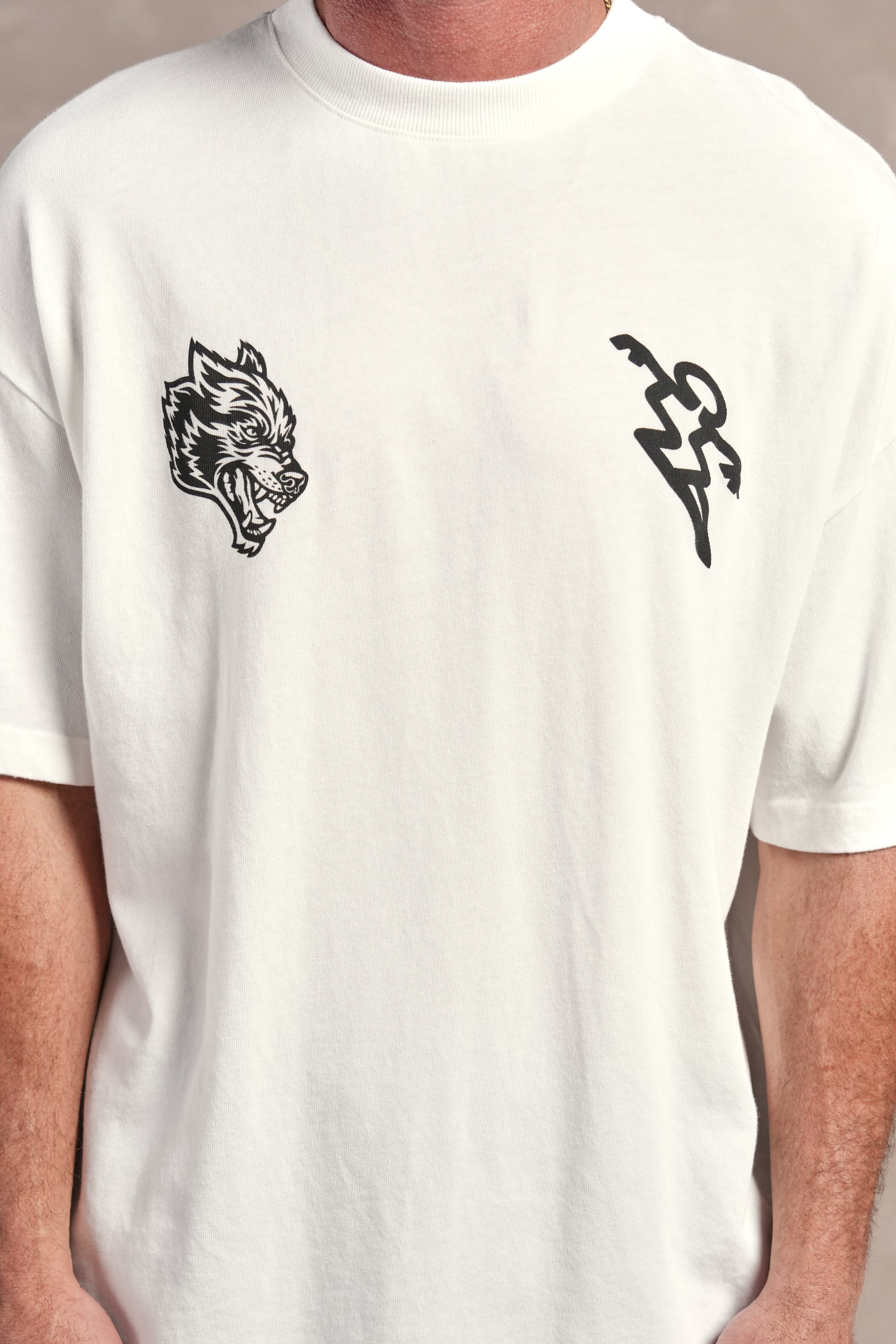 North F*Ckin Shore Premium Oversized Tee in Cream
