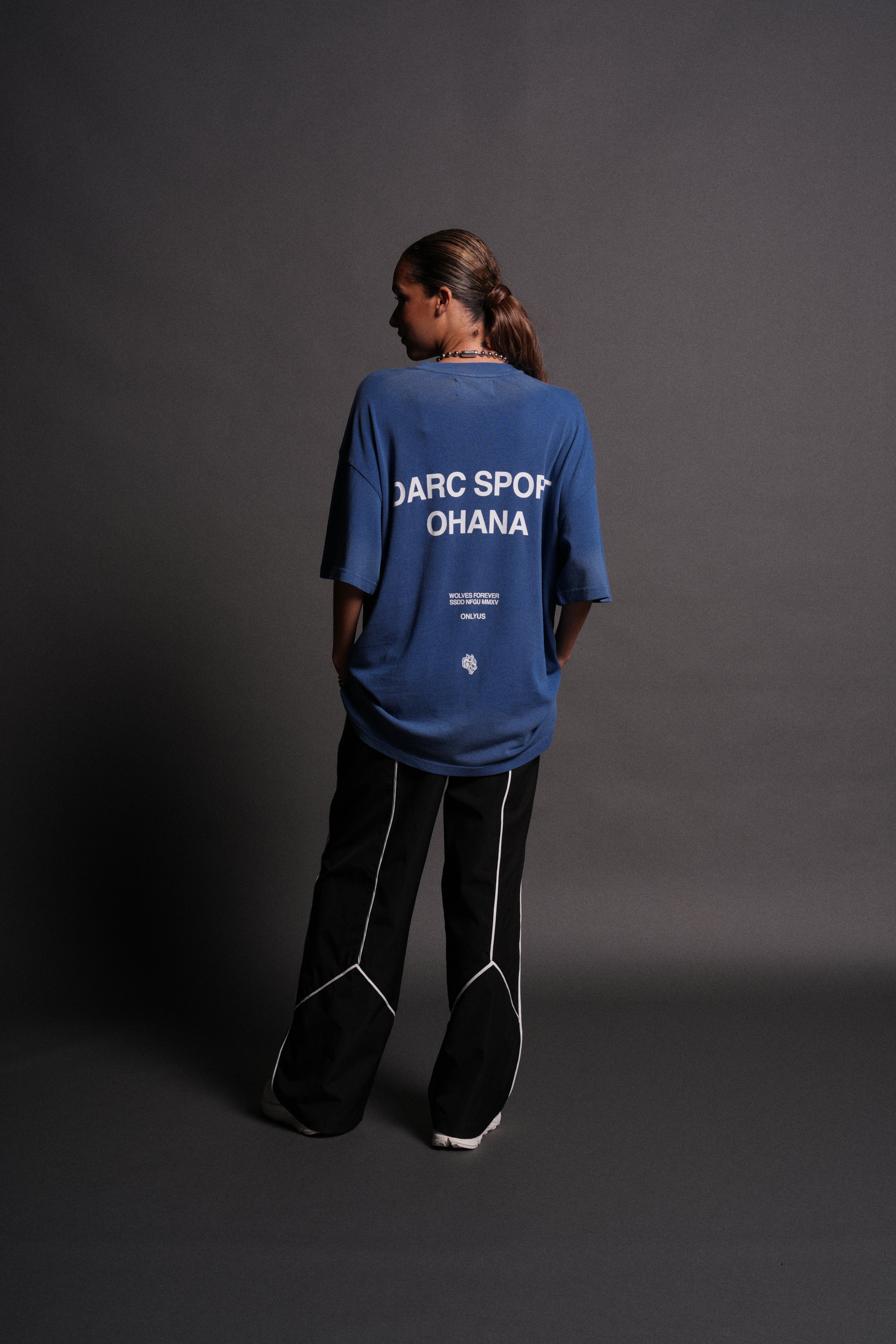 Darc Sport Ohana "Premium" Oversized Tee in Darc Cobalt Drift Wash