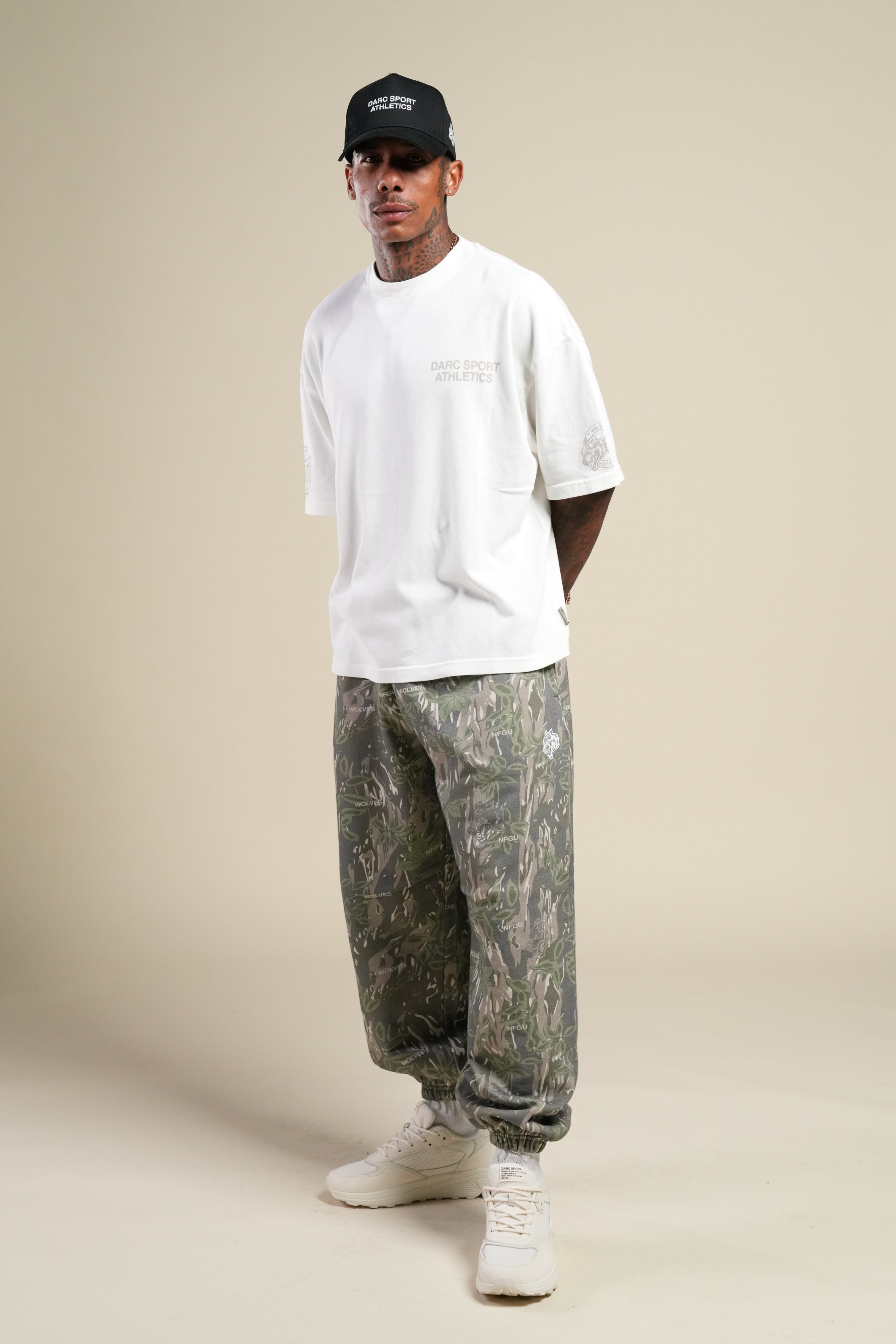 Darc Sport Athletics Premium Box Cut Tee in Cream