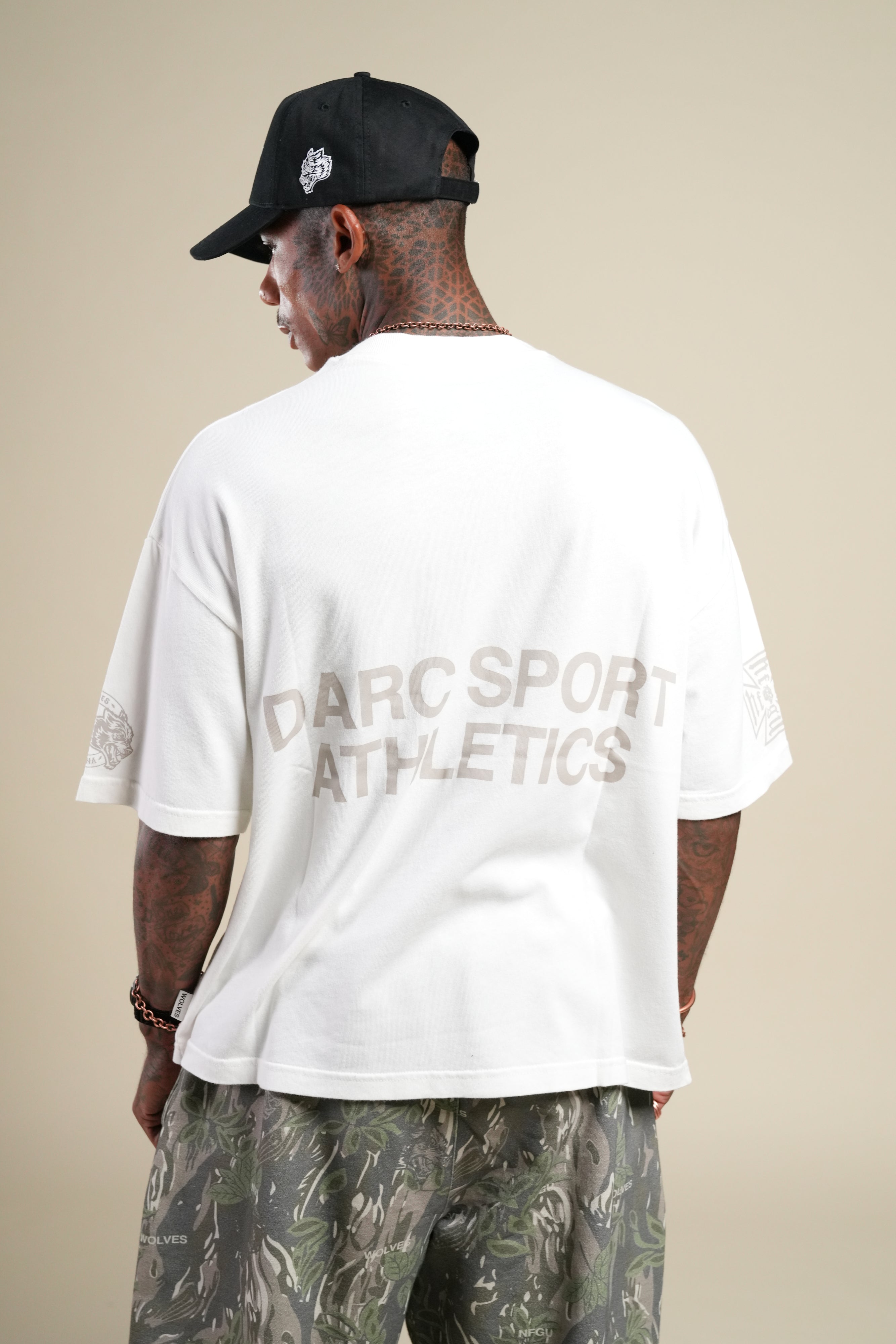 Darc Sport Athletics Premium Box Cut Tee in Cream