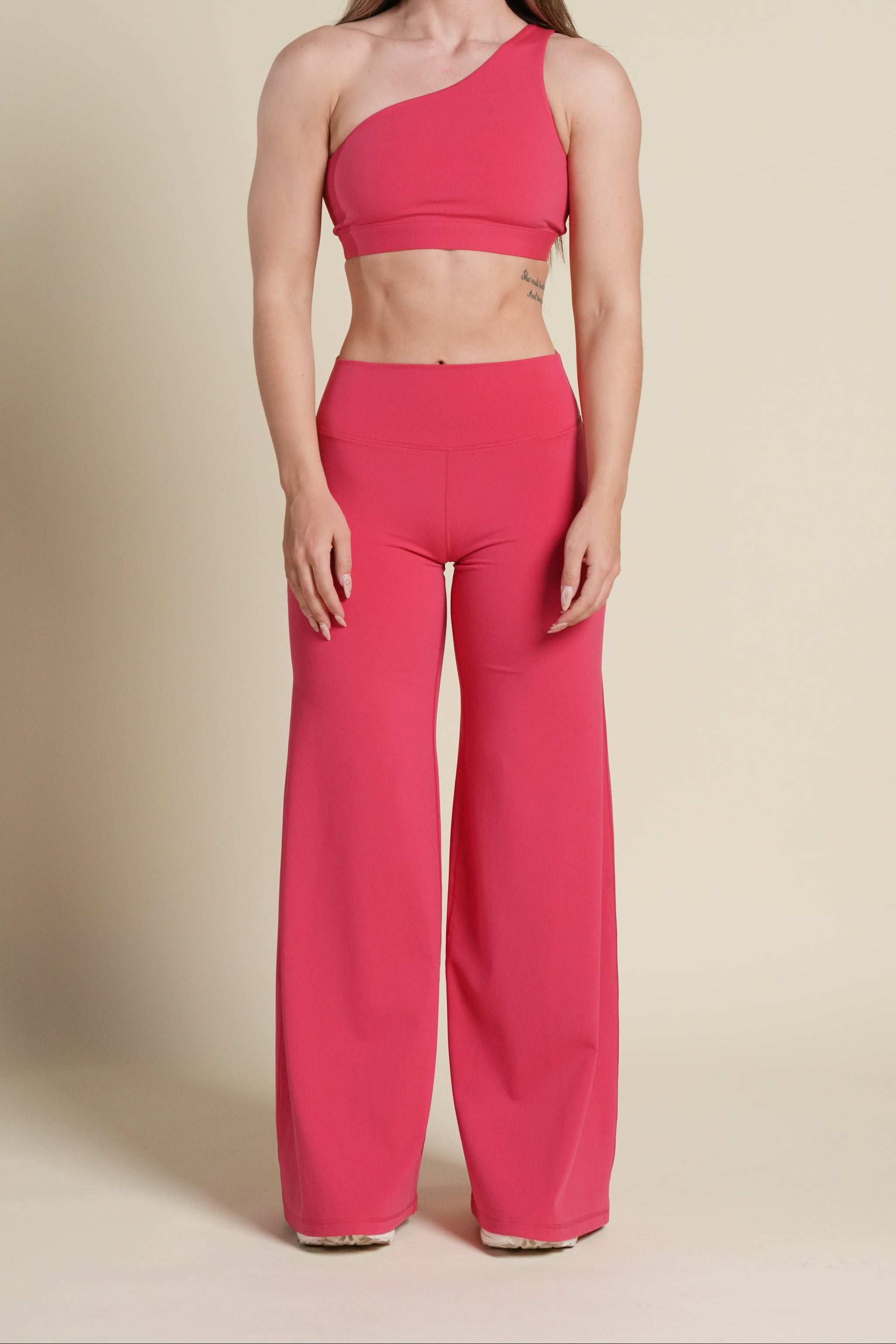Wolf Wide Leg Energy Pant in Cherry