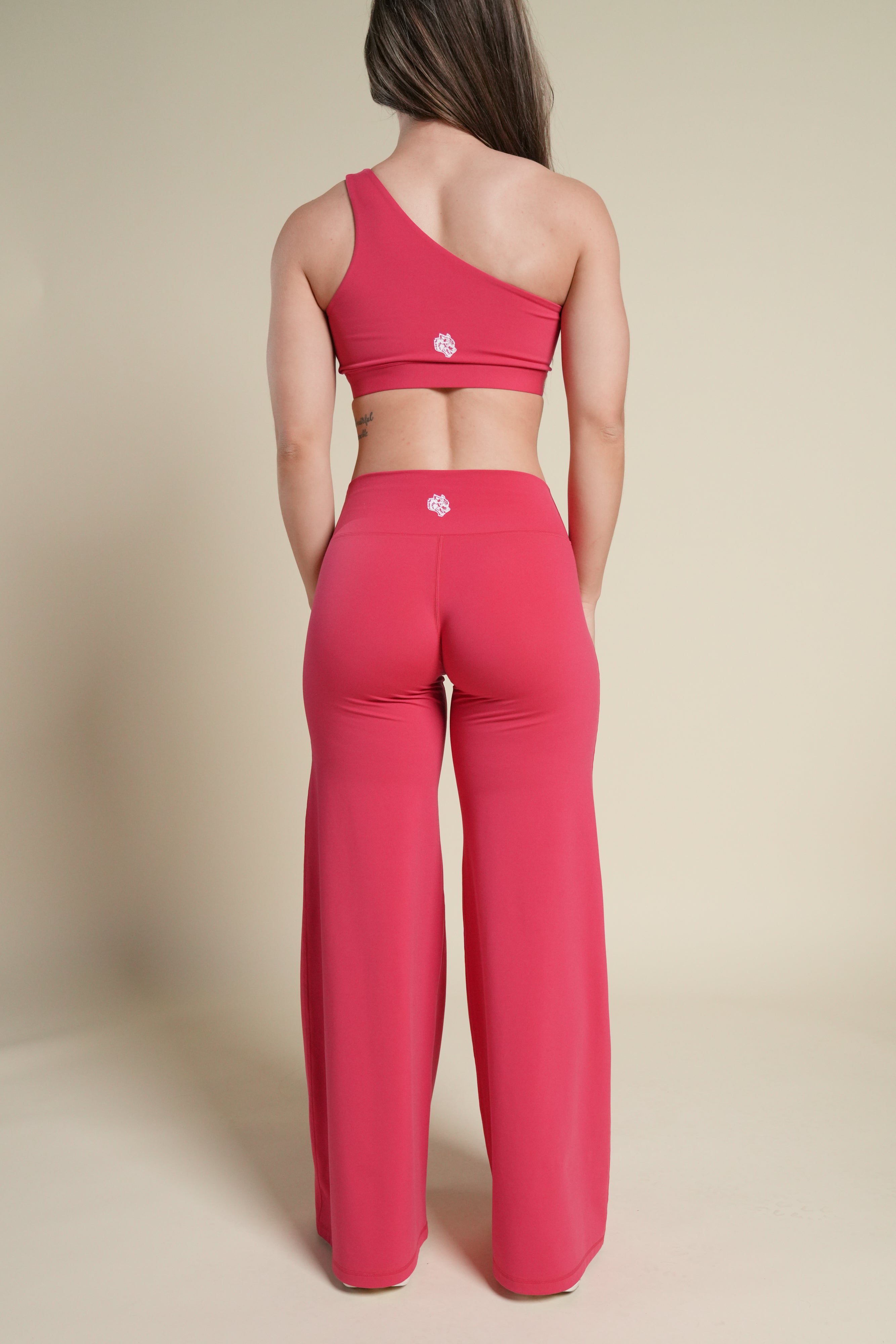 Wolf Wide Leg Energy Pant in Cherry