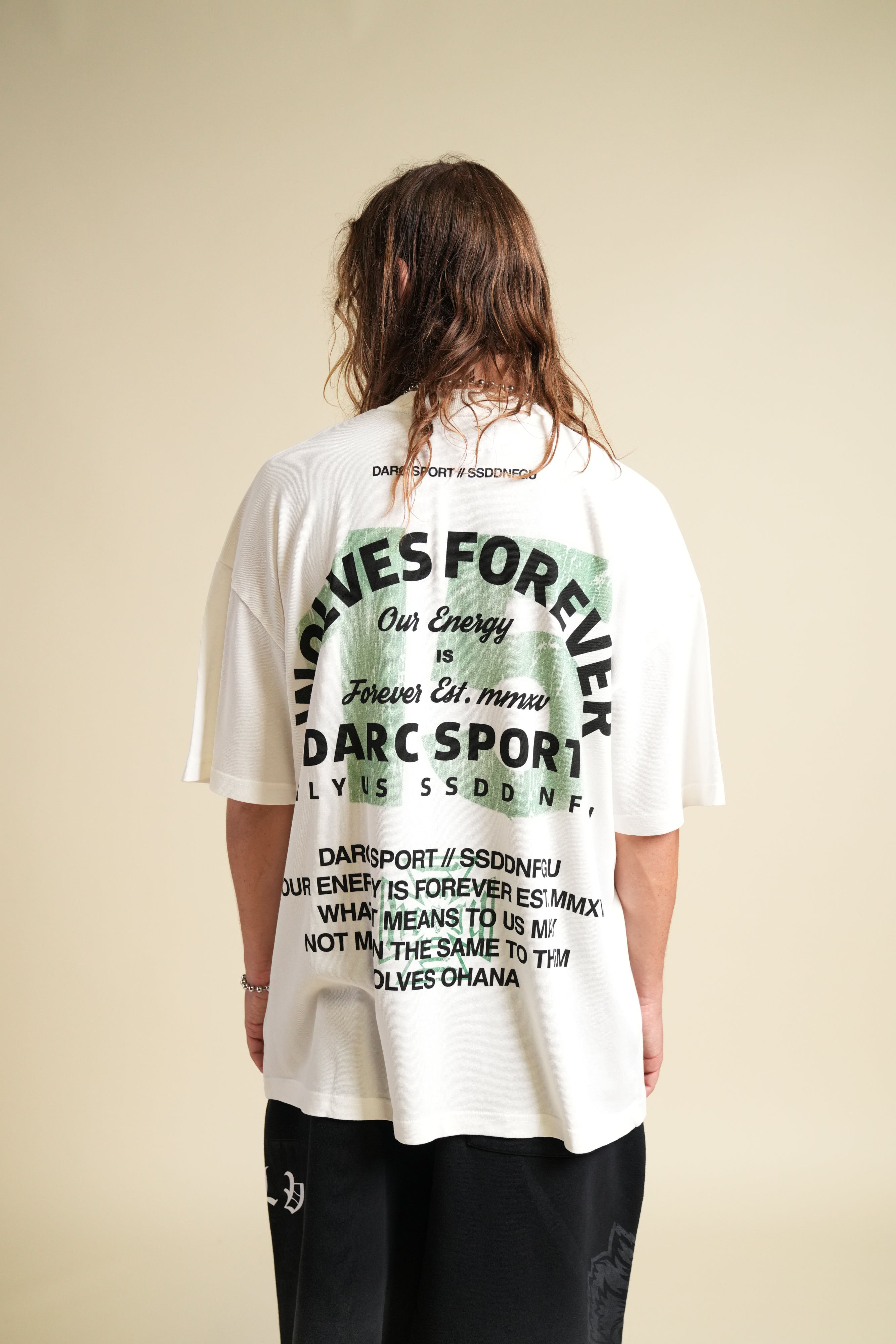 Ohana Energy "Premium" Oversized Tee in Cream