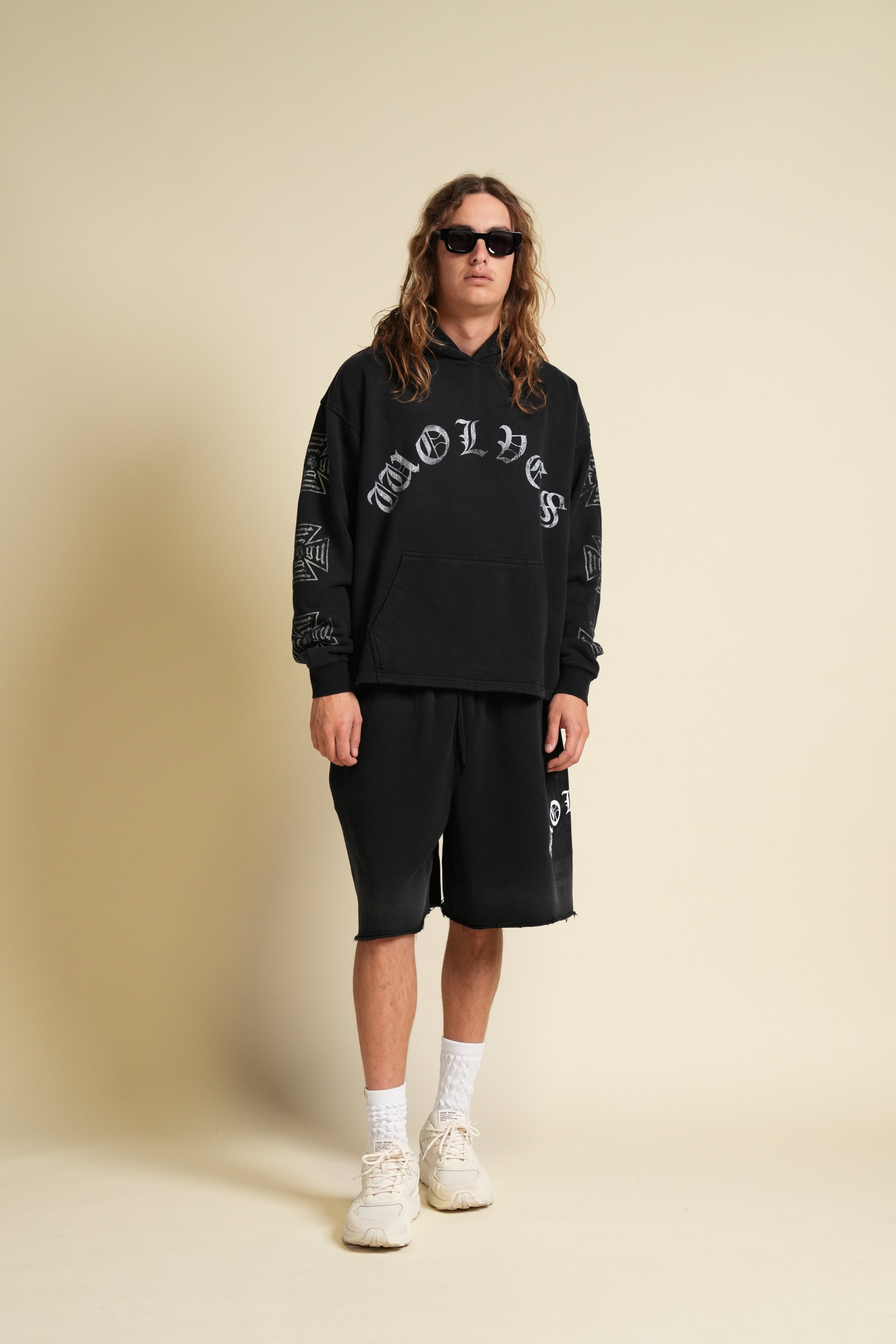 Core Chopper "Moaty" Hoodie in Black Drift Wash