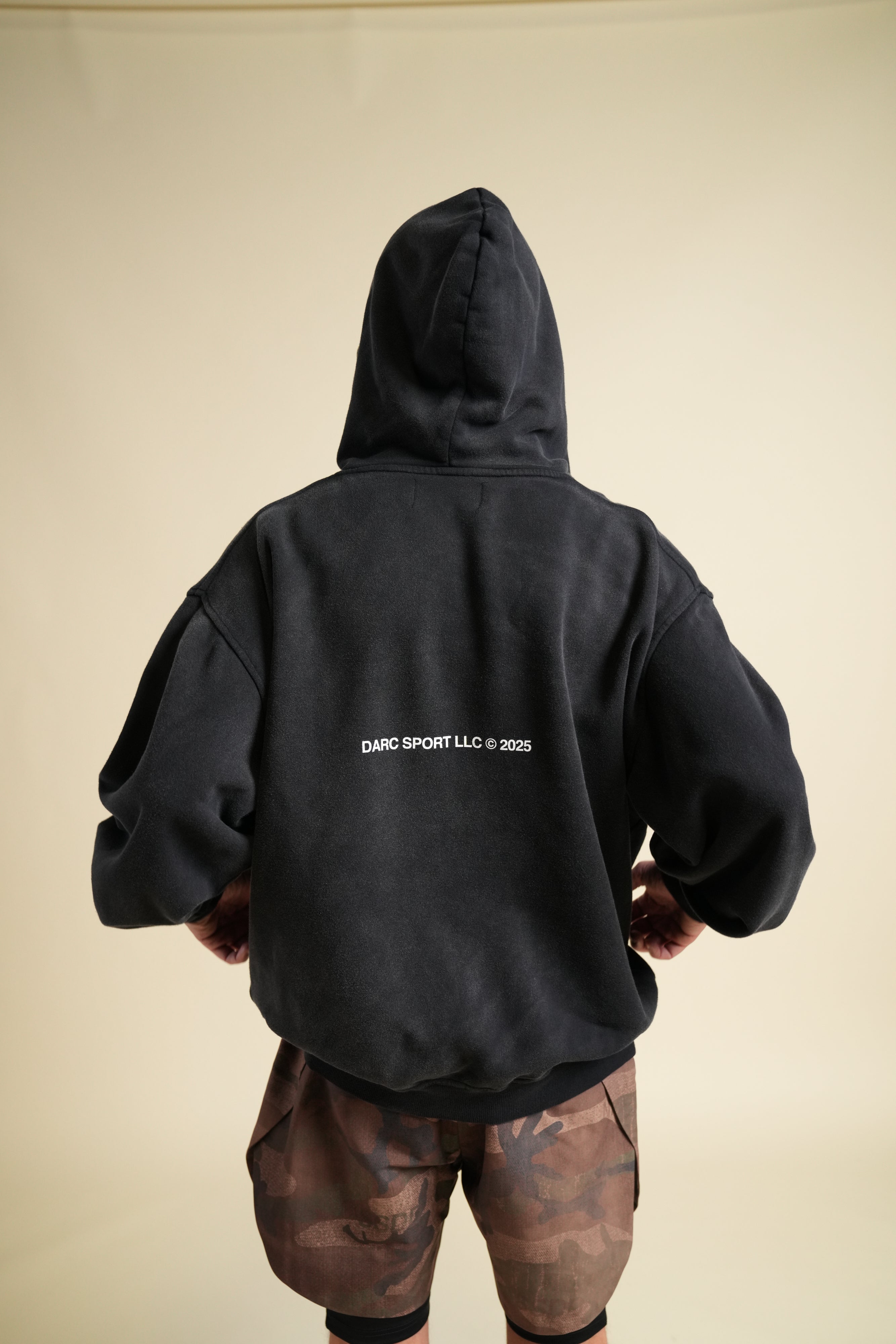 Ohana League "Dempsey" Hoodie in Black Drift Wash