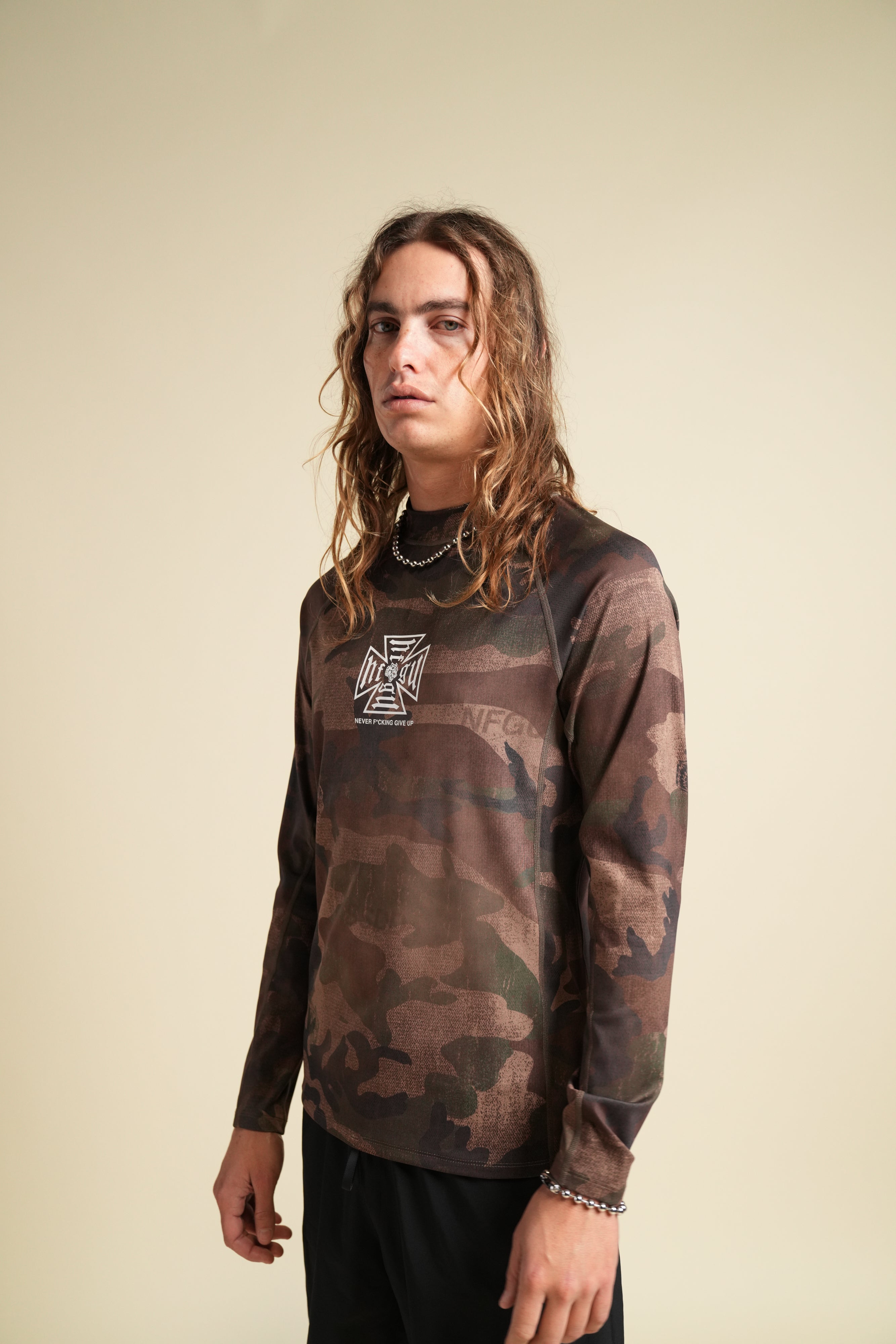 Core Chopper Rash Guard in Ohana Woodland Camo