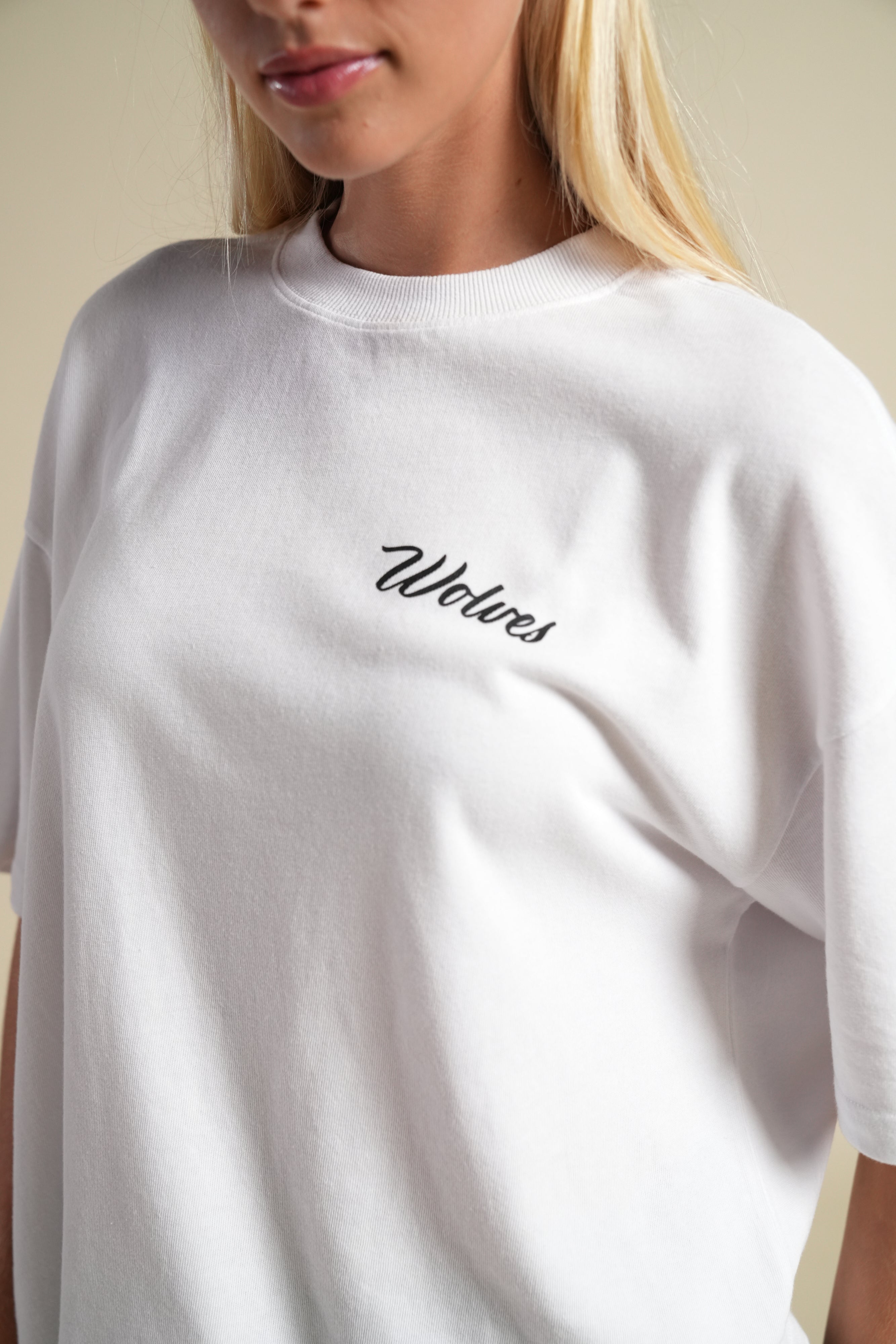 Cursive Wolves Premium Women's Box Cut Tee