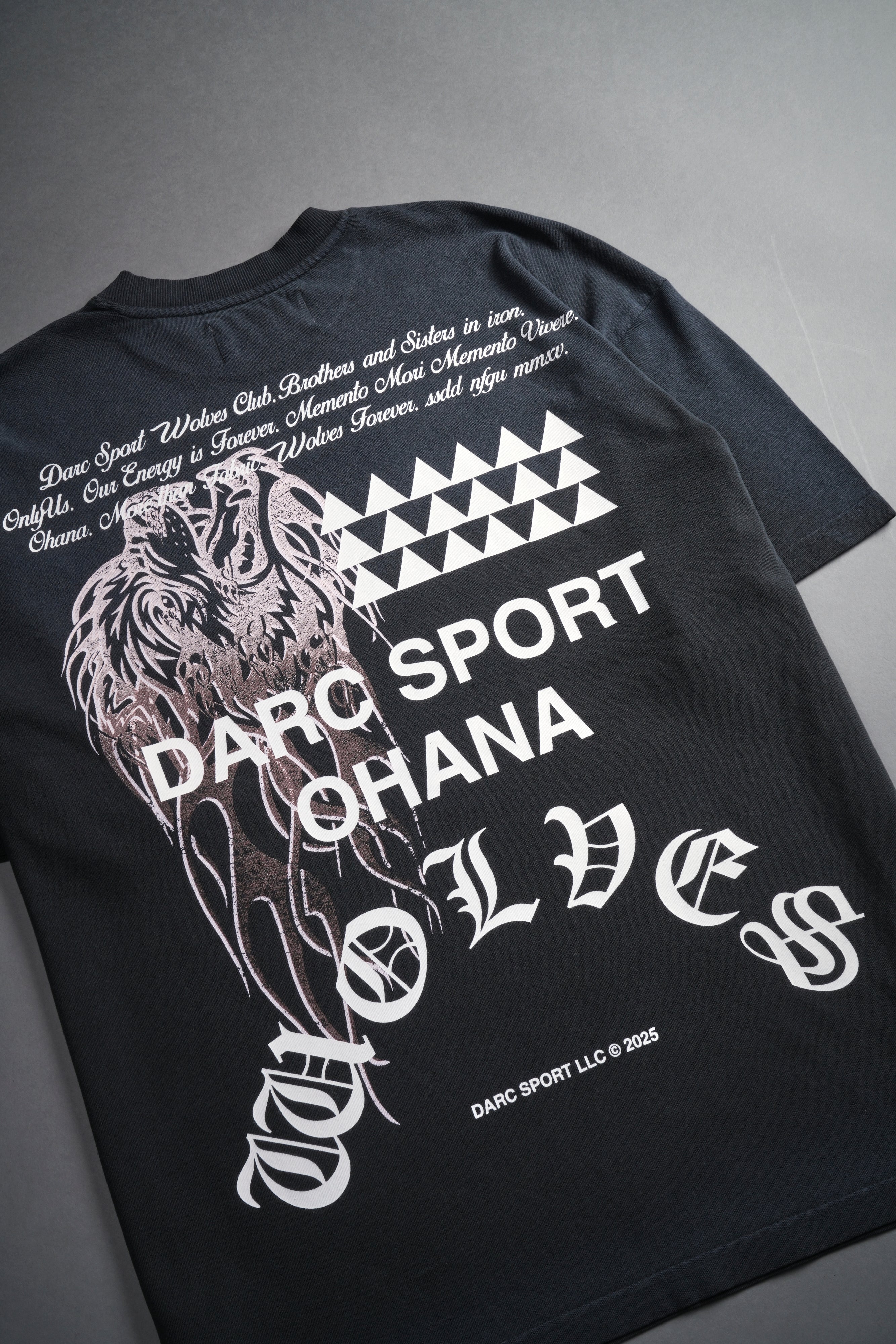 Wolves Mana "Premium" Oversized Tee in Darc Ash Sun Fade