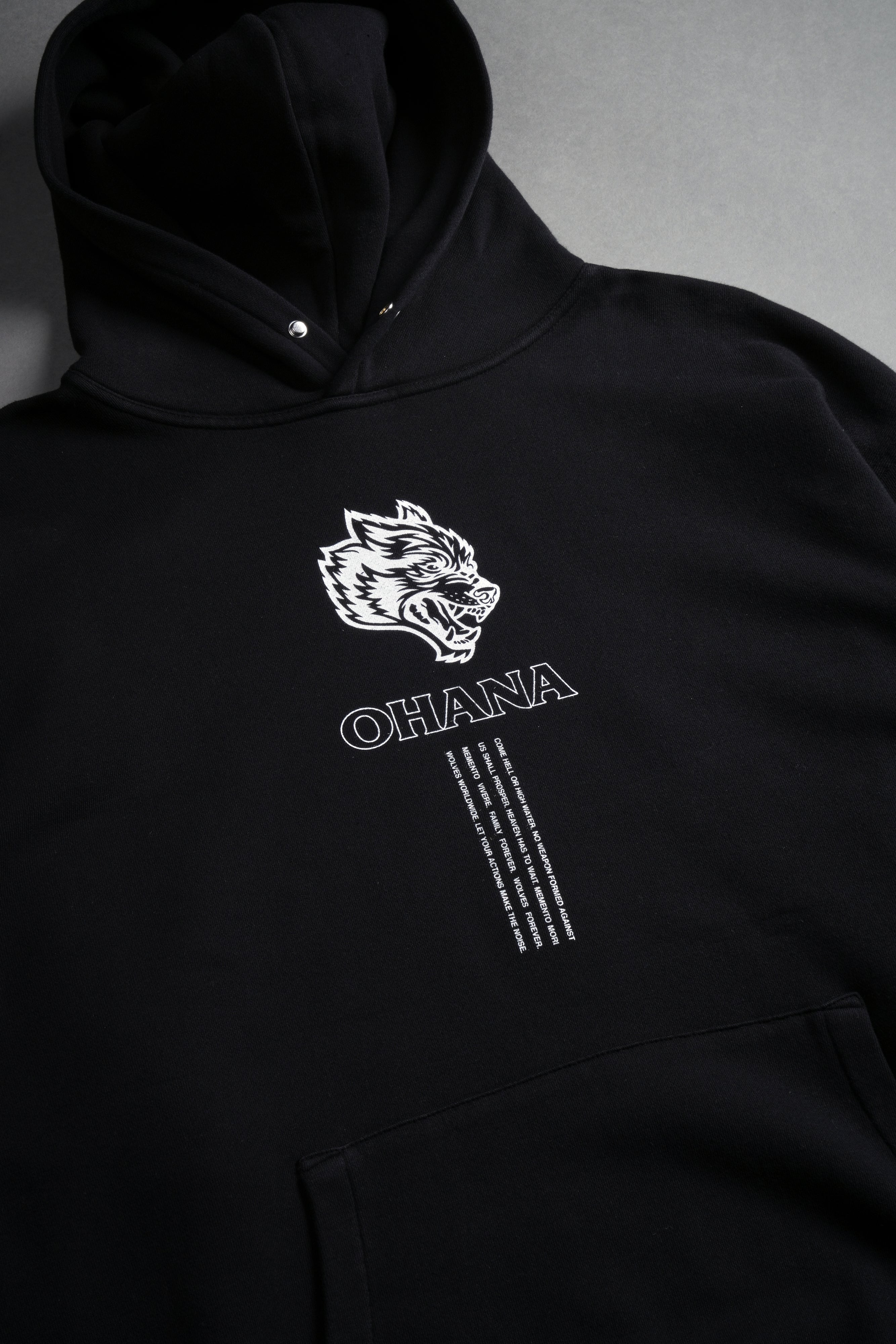 Ohana SSDDNFGU "Pierce" Hoodie in Black