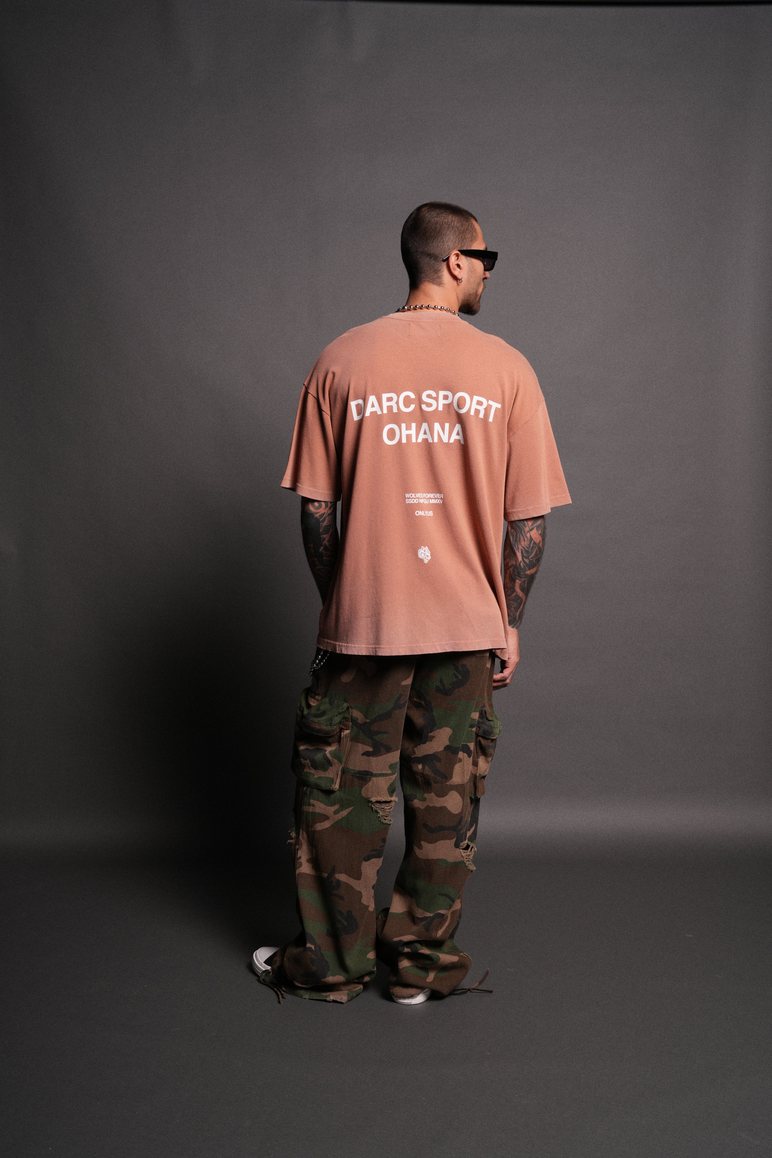 Darc Sport Ohana "Premium" Oversized Tee in Desert Rose