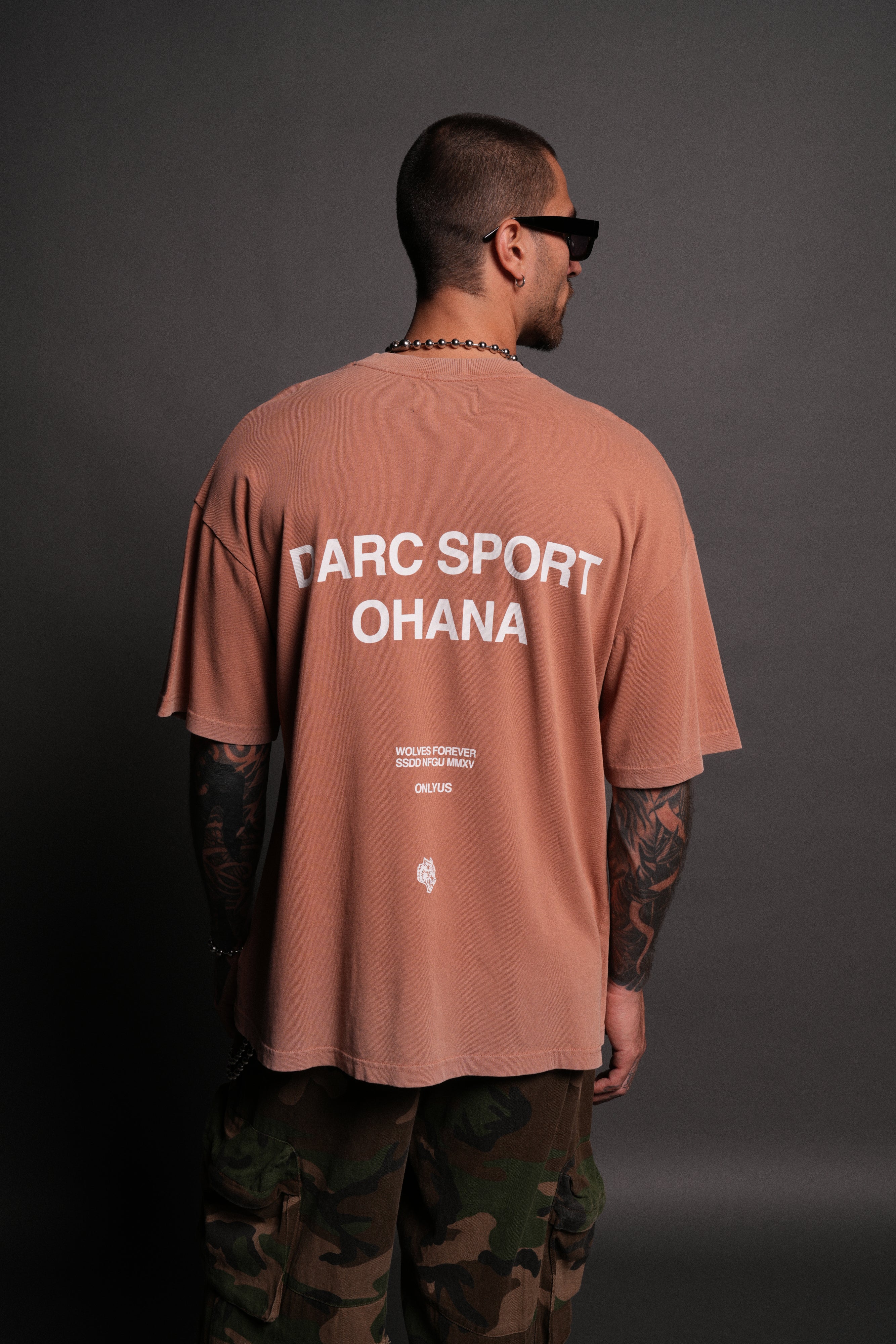 Darc Sport Ohana "Premium" Oversized Tee in Desert Rose