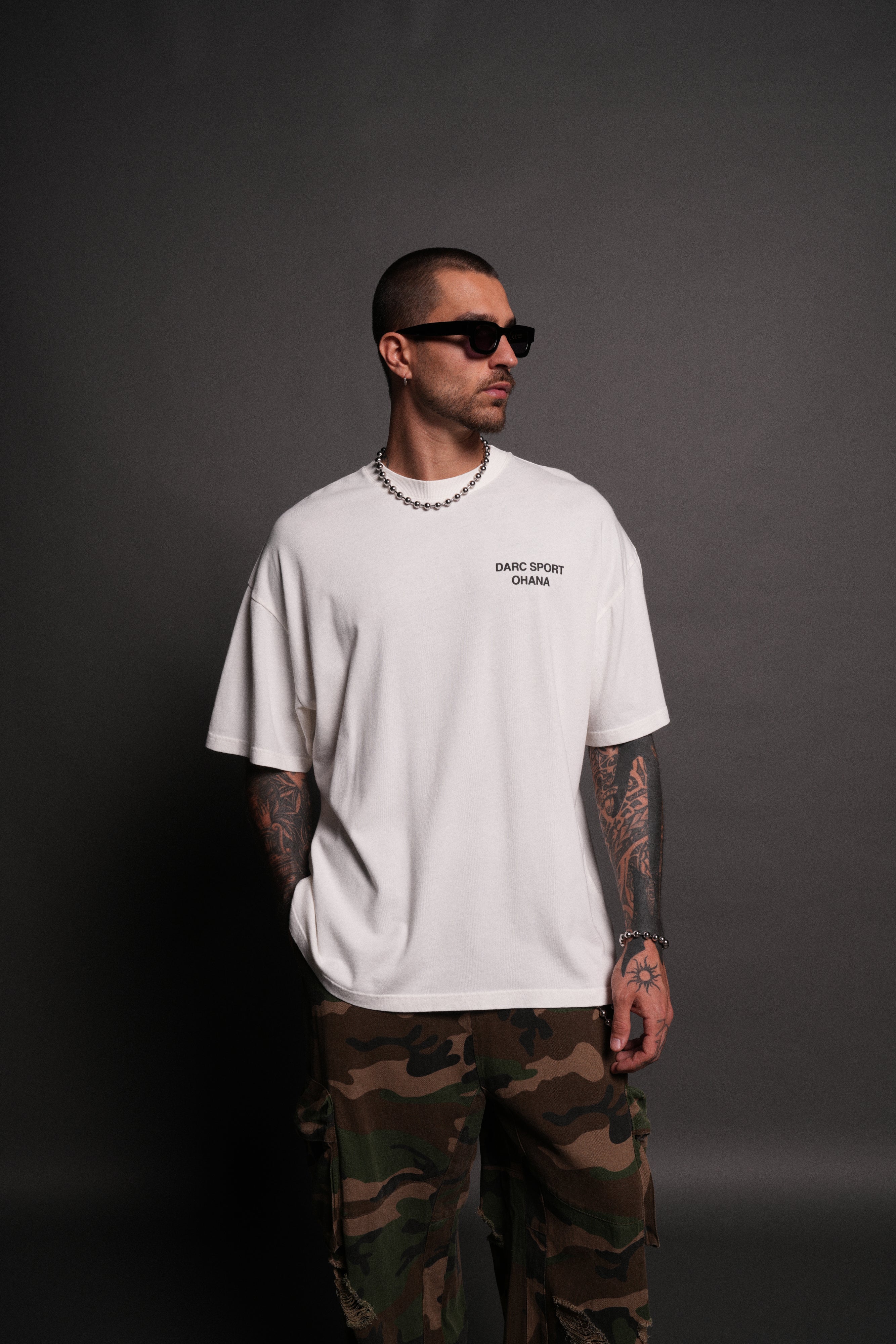 Darc Sport Ohana "Premium" Oversized Tee in Cream