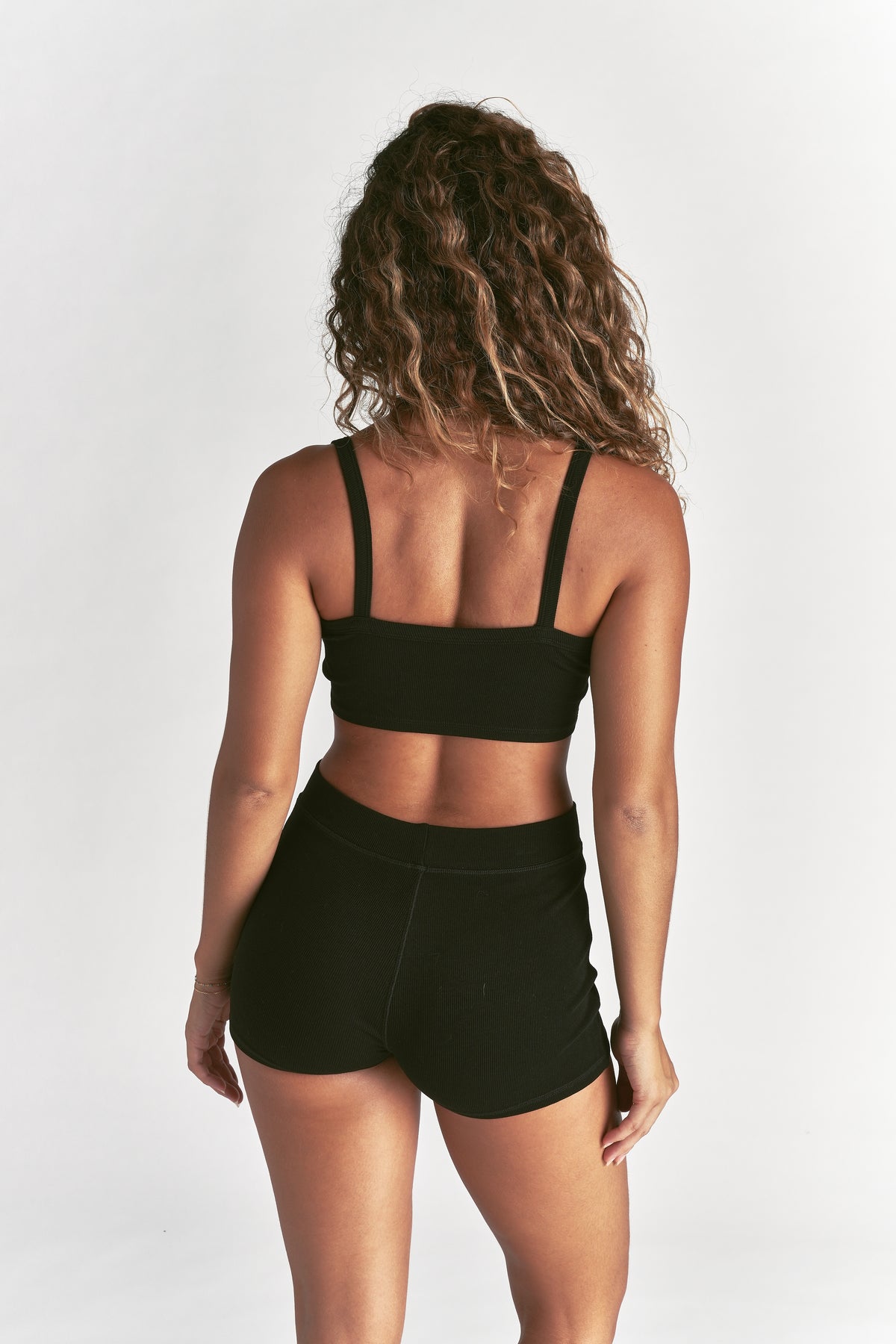 Zoe Rib Bralette in Black
