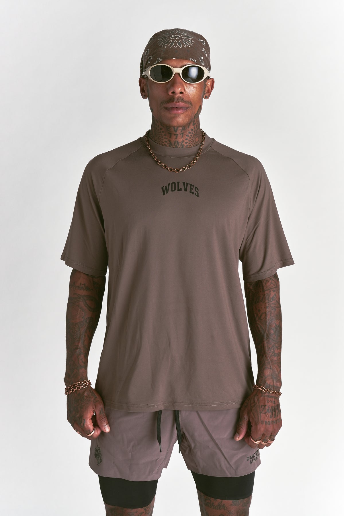 Loyalty Forever "Dry Wolf" Raglan SS Tee in Mojave Brown