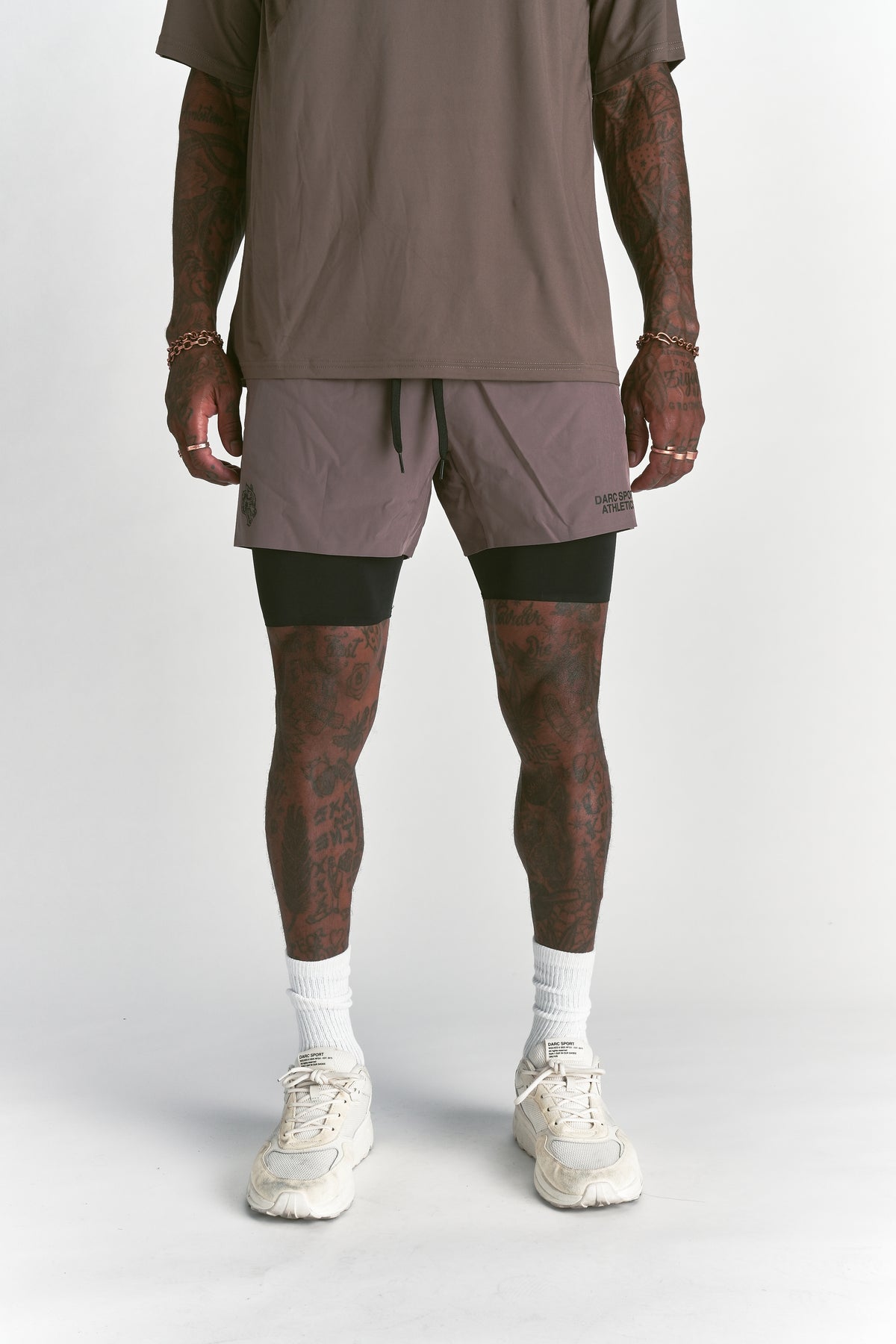 Darc Sport Athletics Compression Shorts in Mojave Brown
