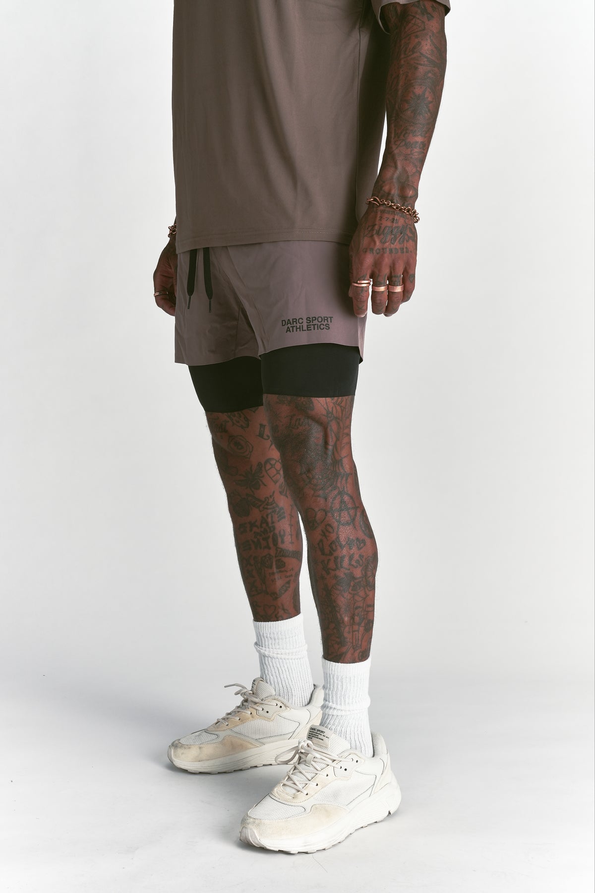 Darc Sport Athletics Compression Shorts in Mojave Brown