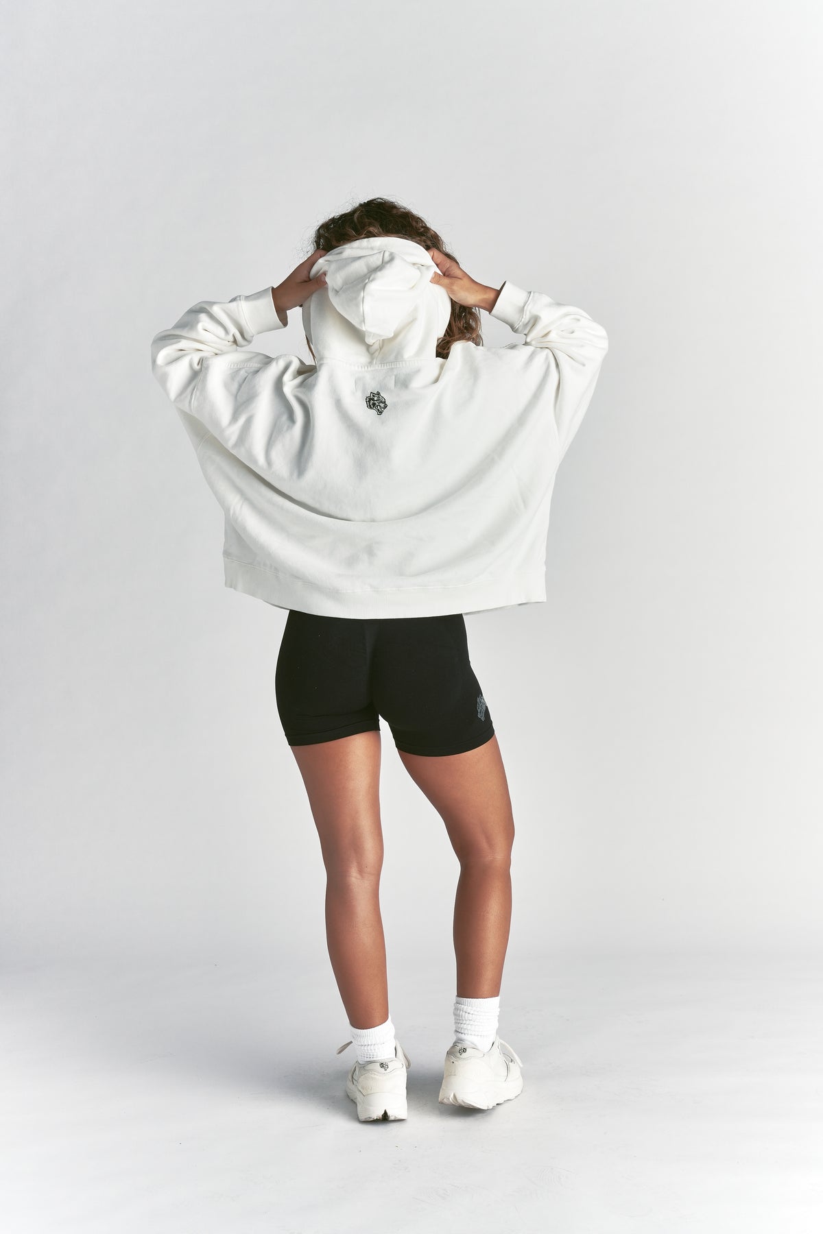 Only Loyalty Grunge "Gage" Box Cut Hoodie in Cream