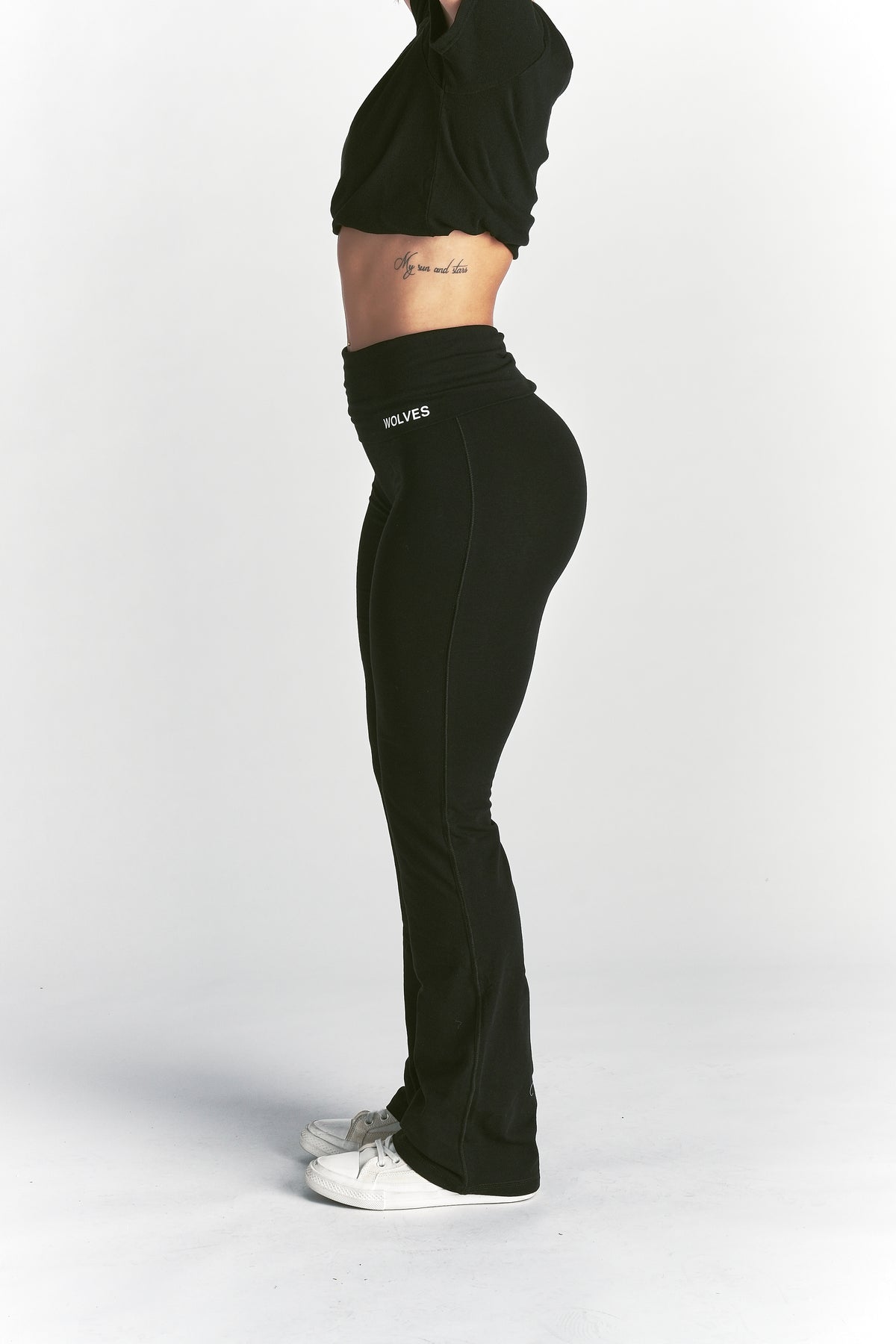 Forever Mark "Romy" Foldover Pants in Black
