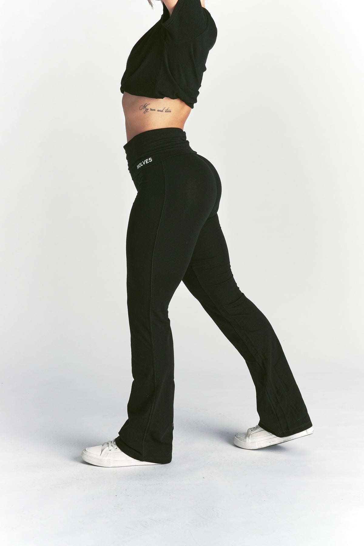 Forever Mark "Romy" Foldover Pants in Black