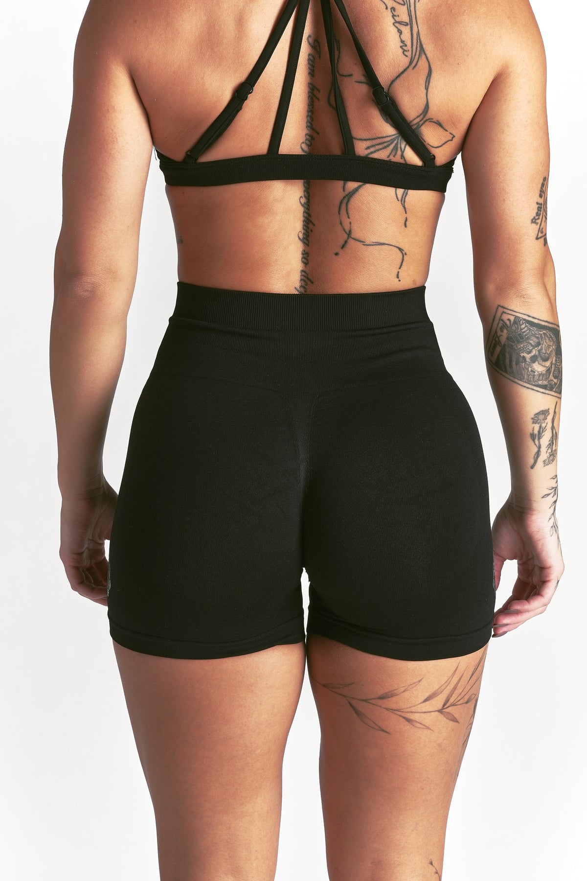IYKYK "Stella" Soft Seamless Shorts in Black