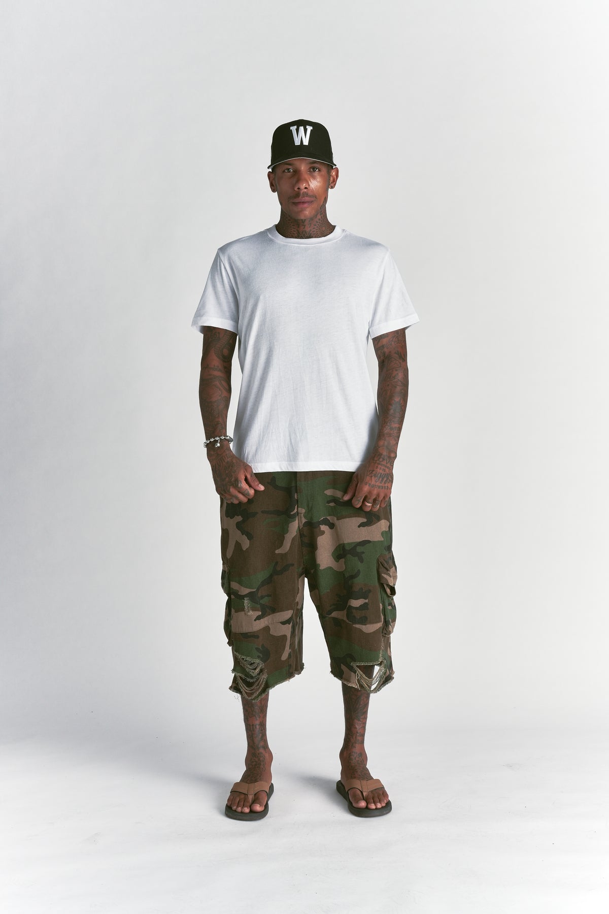 Forever J. Dean Tee 3-Pack in White/Cream/Black
