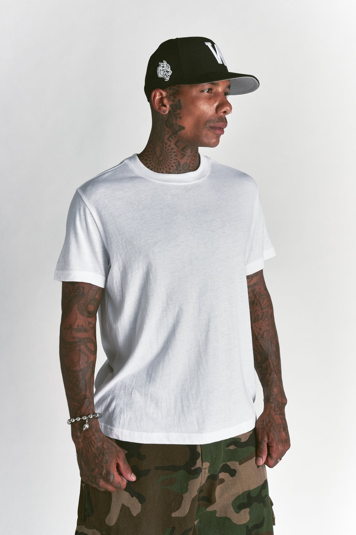 Forever J. Dean Tee 3-Pack in White/Cream/Black