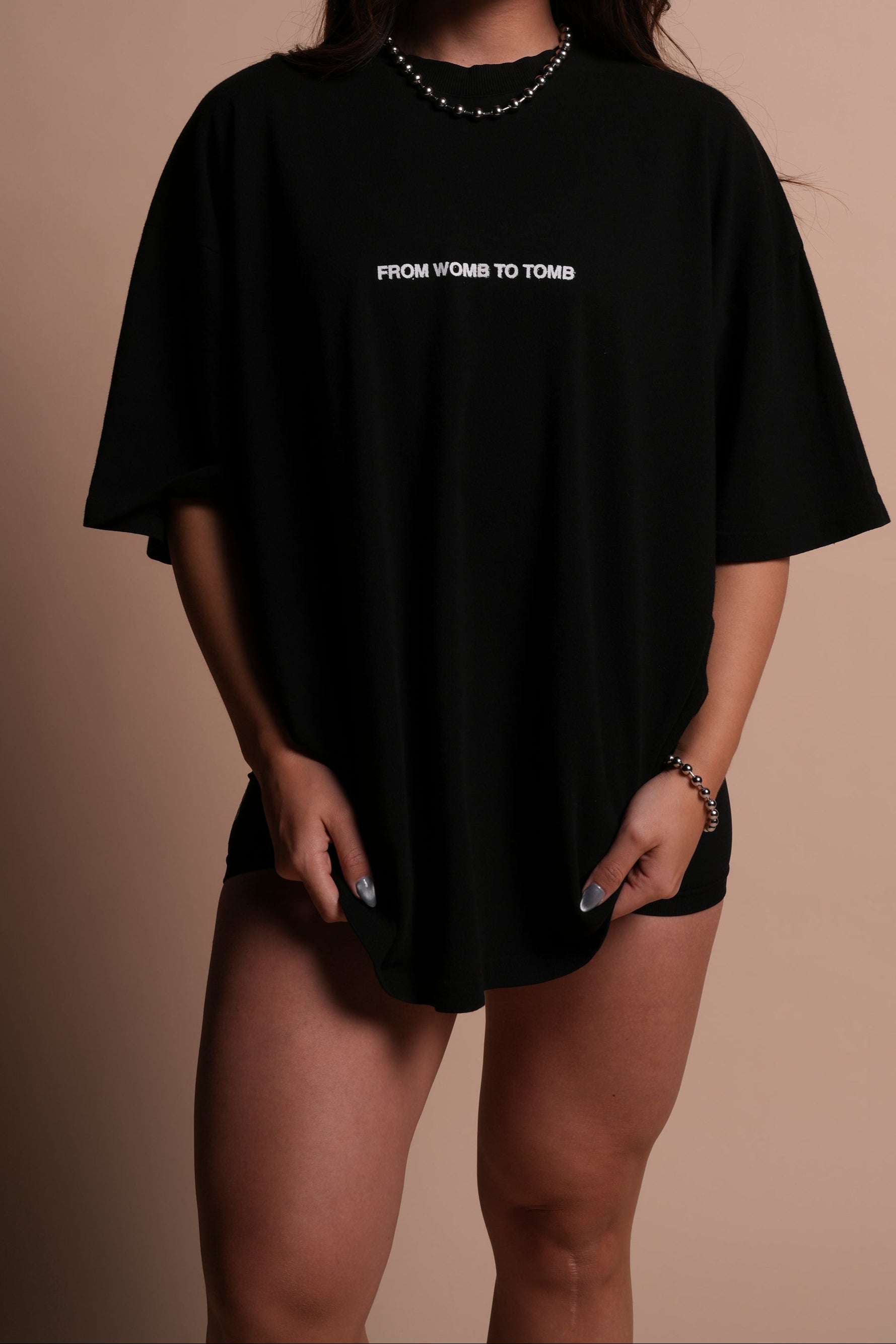 From Womb To Tomb Ohana "Premium" Oversized Tee in Black