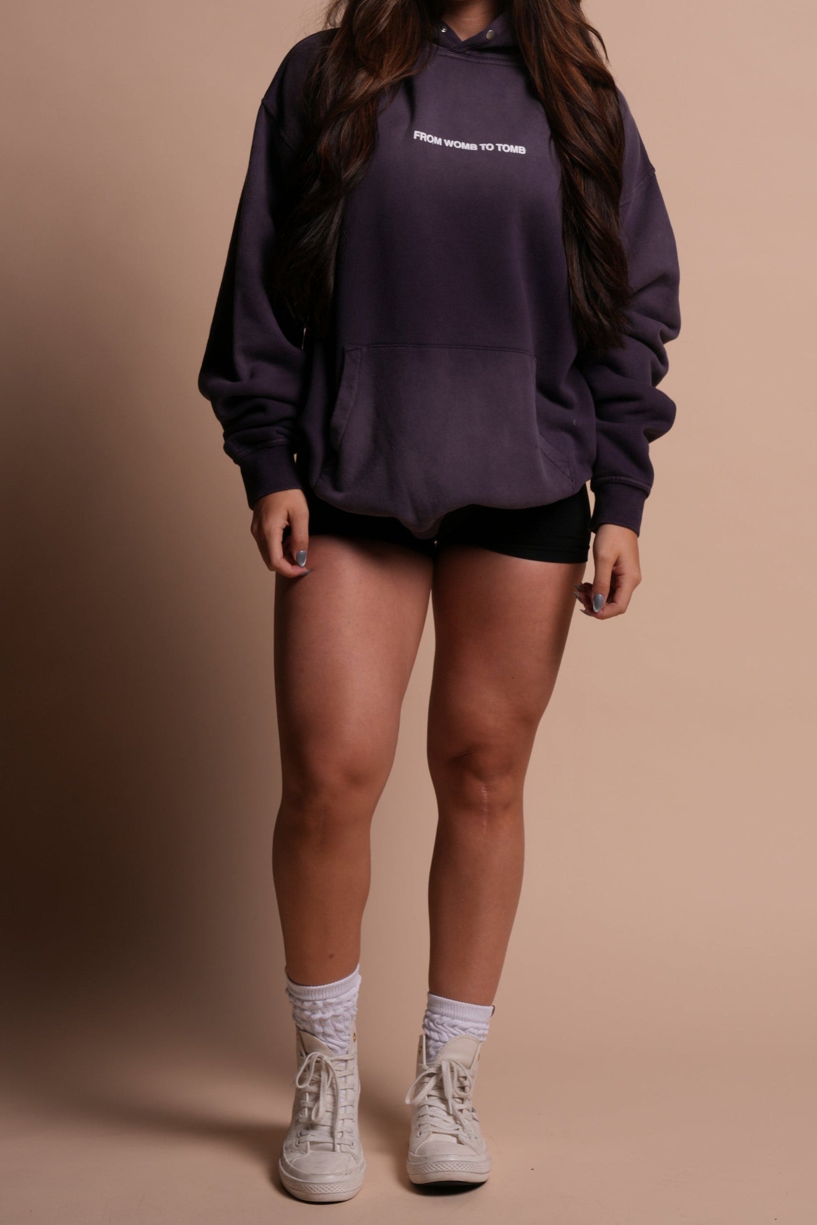 From Womb To Tomb Ohana "Pierce" Hoodie in Phantom Purple Sun Fade