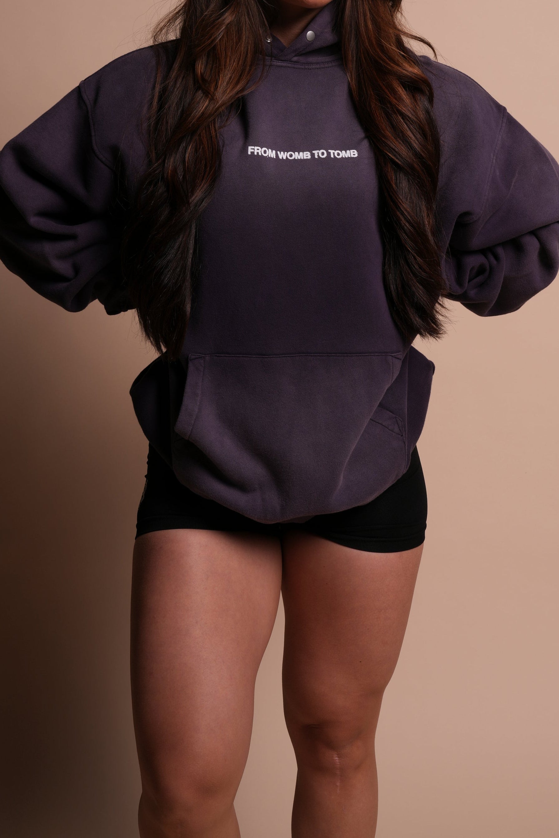 From Womb To Tomb Ohana "Pierce" Hoodie in Phantom Purple Sun Fade