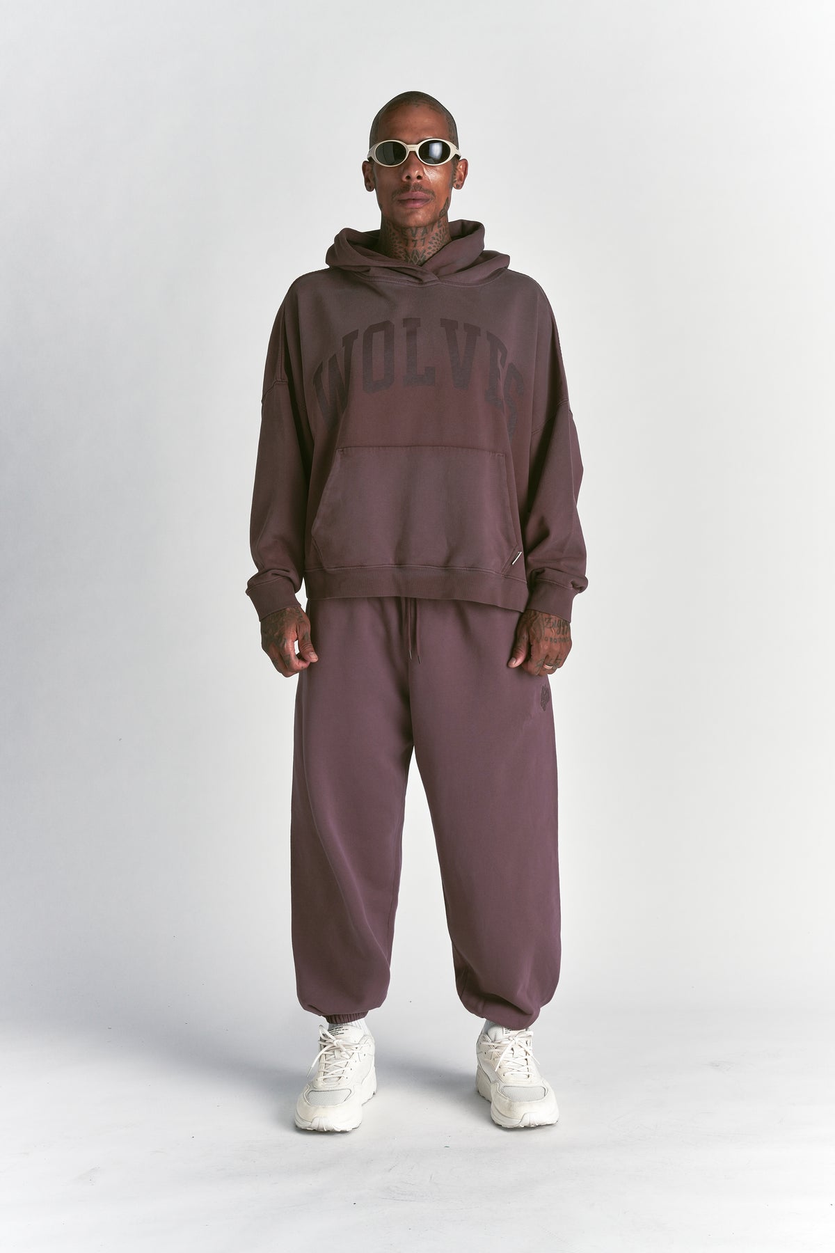 Only Loyalty Grunge "Gage" Box Cut Hoodie in Ironwood Sun Fade
