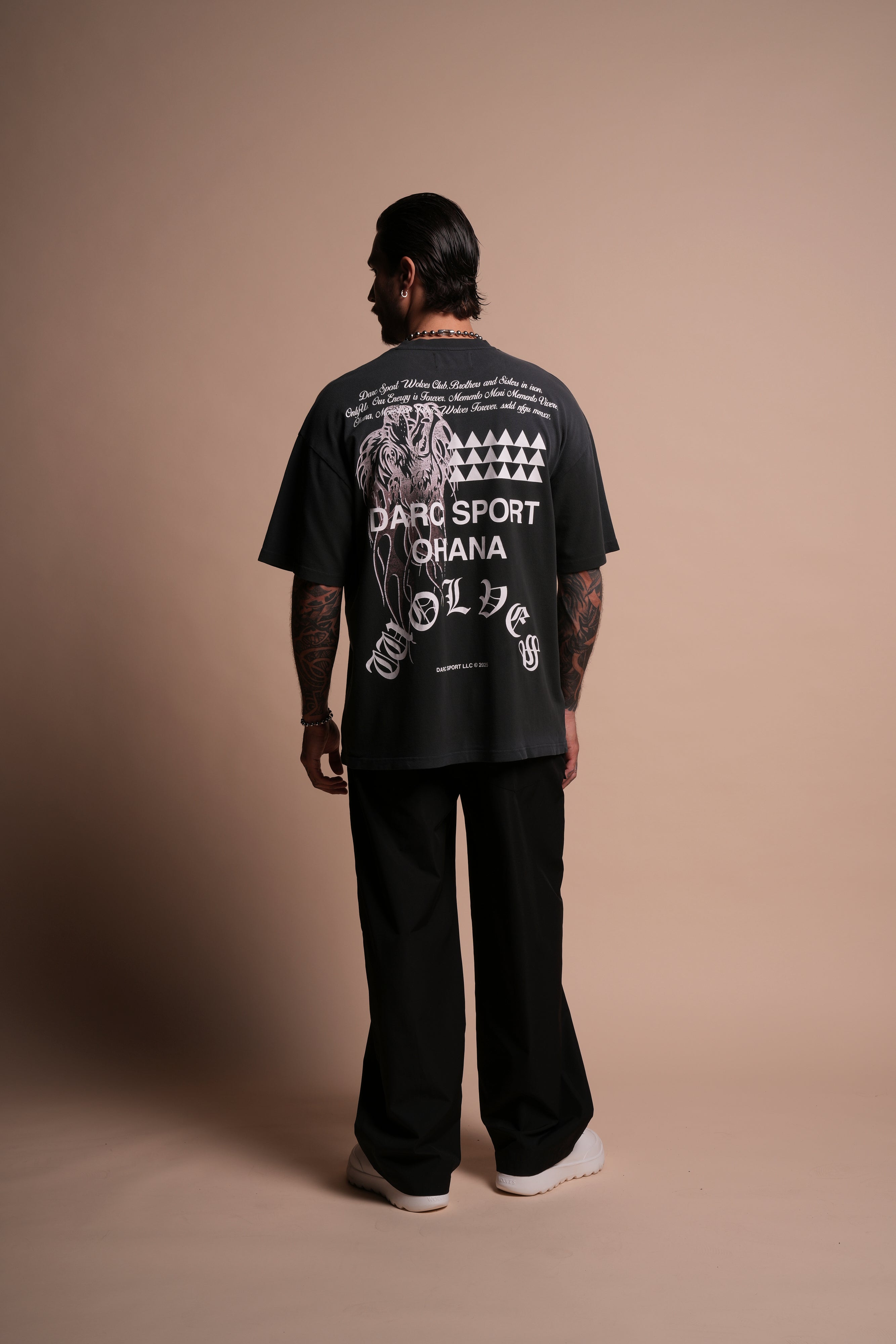 Wolves Mana "Premium" Oversized Tee in Darc Ash Sun Fade