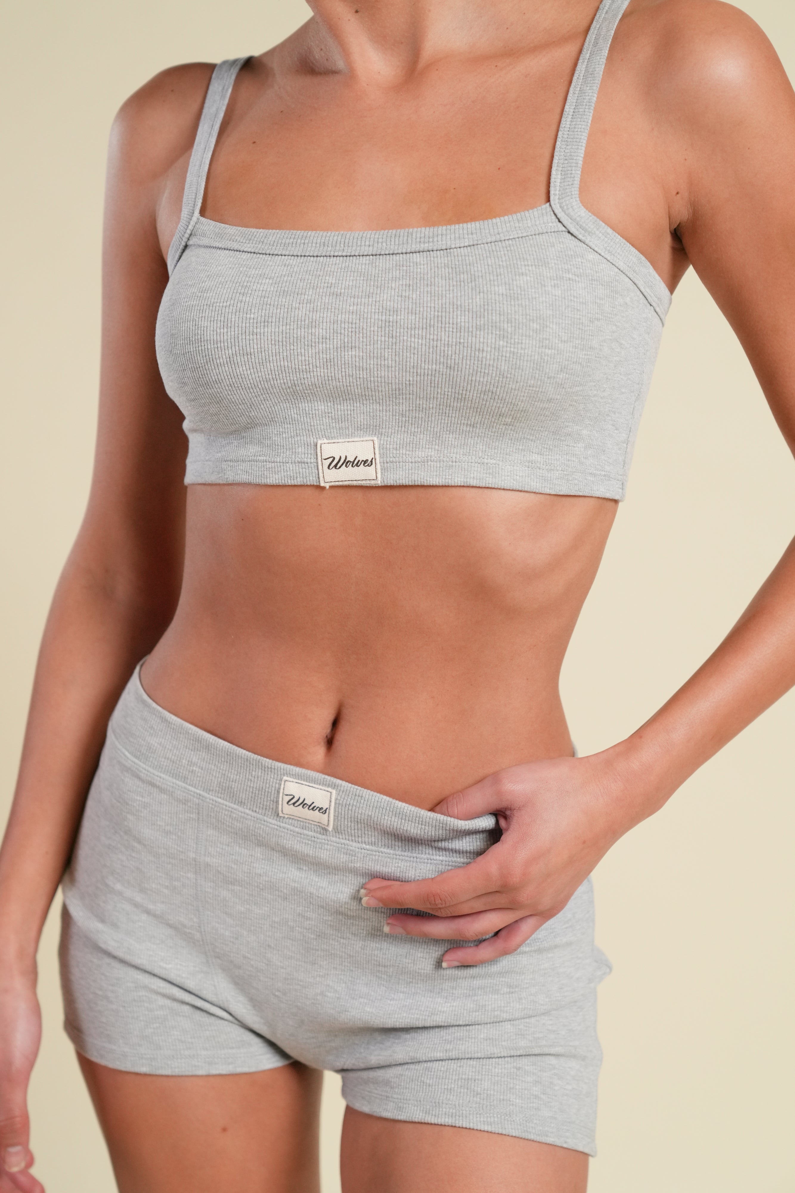 Cursive Wolves Jasmine Rib Boxers